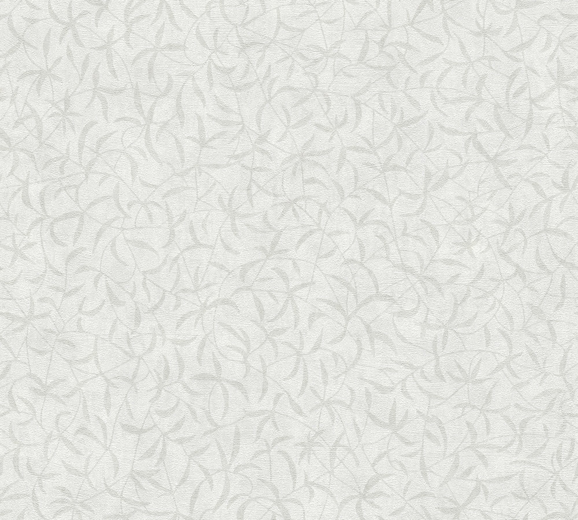Création Vliestapete A.S. St), Weiß,Grau matt, Landhaus-Tapete Floral, strukturiert, (1 Terra Tapete Natur