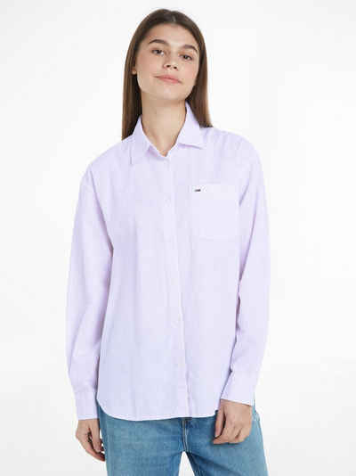 Tommy Jeans Hemdbluse TJW BOXY STRIPE LINEN SHIRT im modischem Streifen