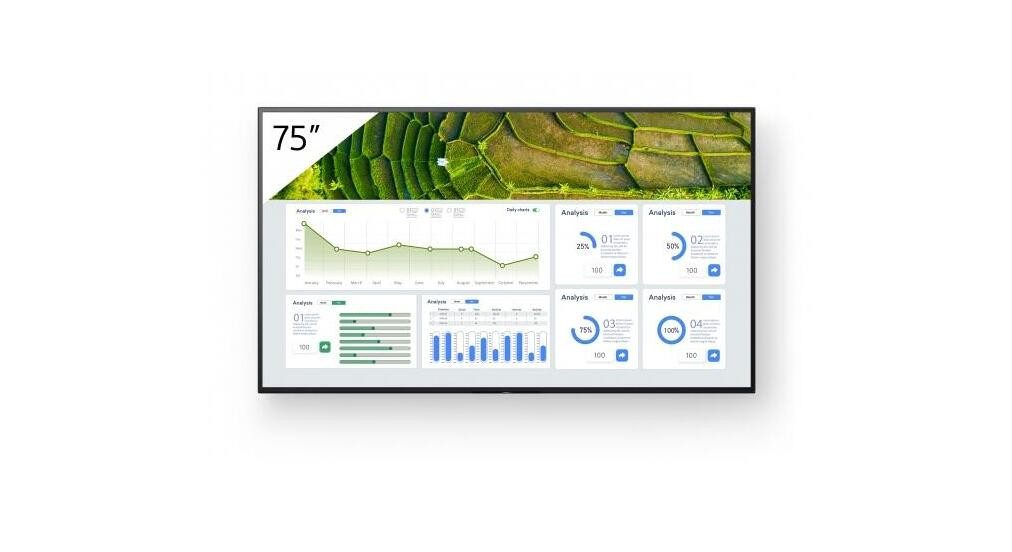 Sony Sony FW-75BZ30L LED-Monitor (3840 x 2160, 8 ms Reaktionszeit, 60 Hz, VA Panel)