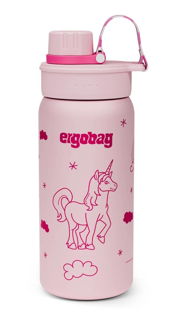 ergobag Trinkflasche Edelstahl Trinkflasche, auslaufsicher und kohlensäuregeeignet
