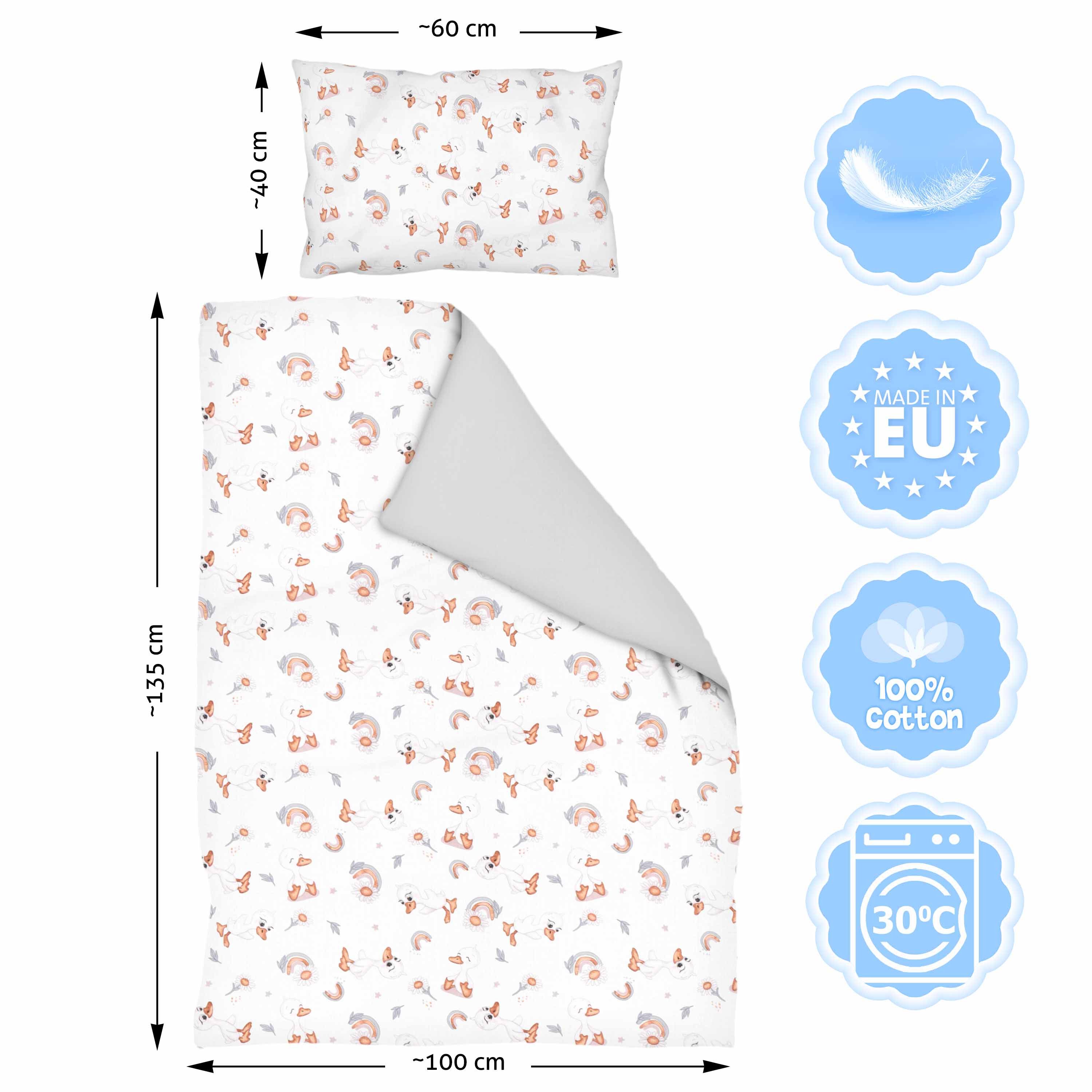 Amilian Kinderbettwäsche 100x135 - Bettwäsche Kinder - Kopfkissenbezug 40x6 günstig online kaufen
