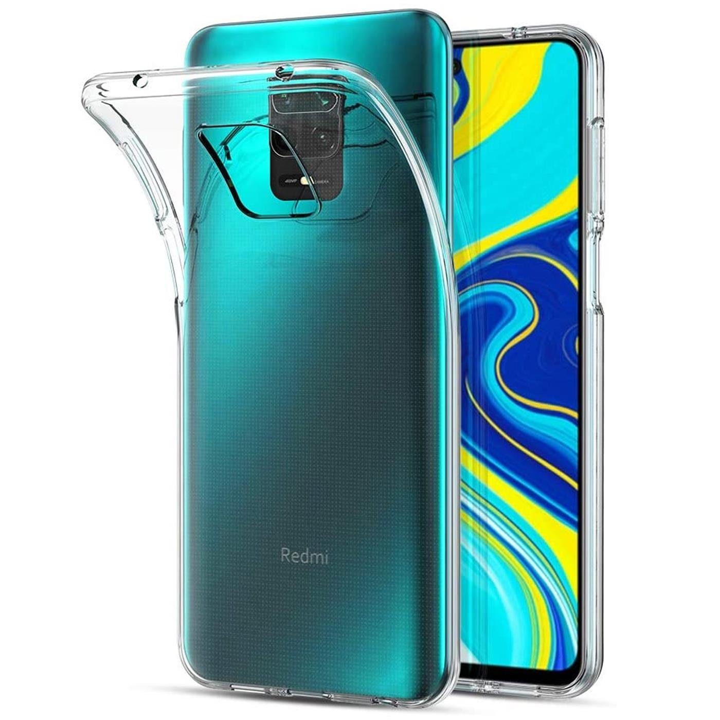 CoolGadget Handyhülle Silikon Handy Hülle Slim für Xiaomi Redmi Note 9 Pro / 9S 6,67 Zoll, dünne TPU Schutzhülle Case in transparent / durchsichtig