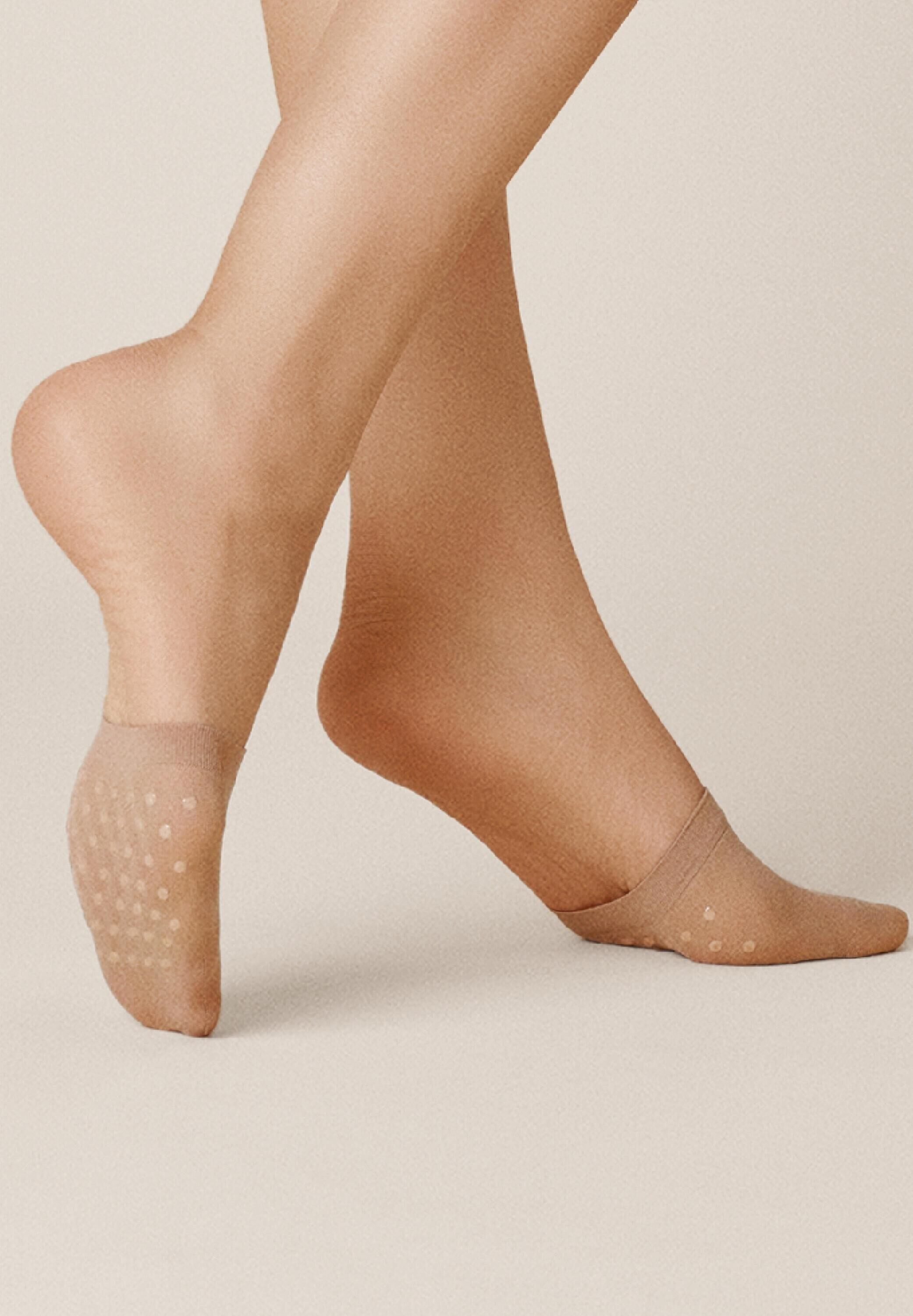 KUNERT Basicsocken Velvet Half-In-Shoe (1-Paar) Feine Füßlinge mit offener Ferse