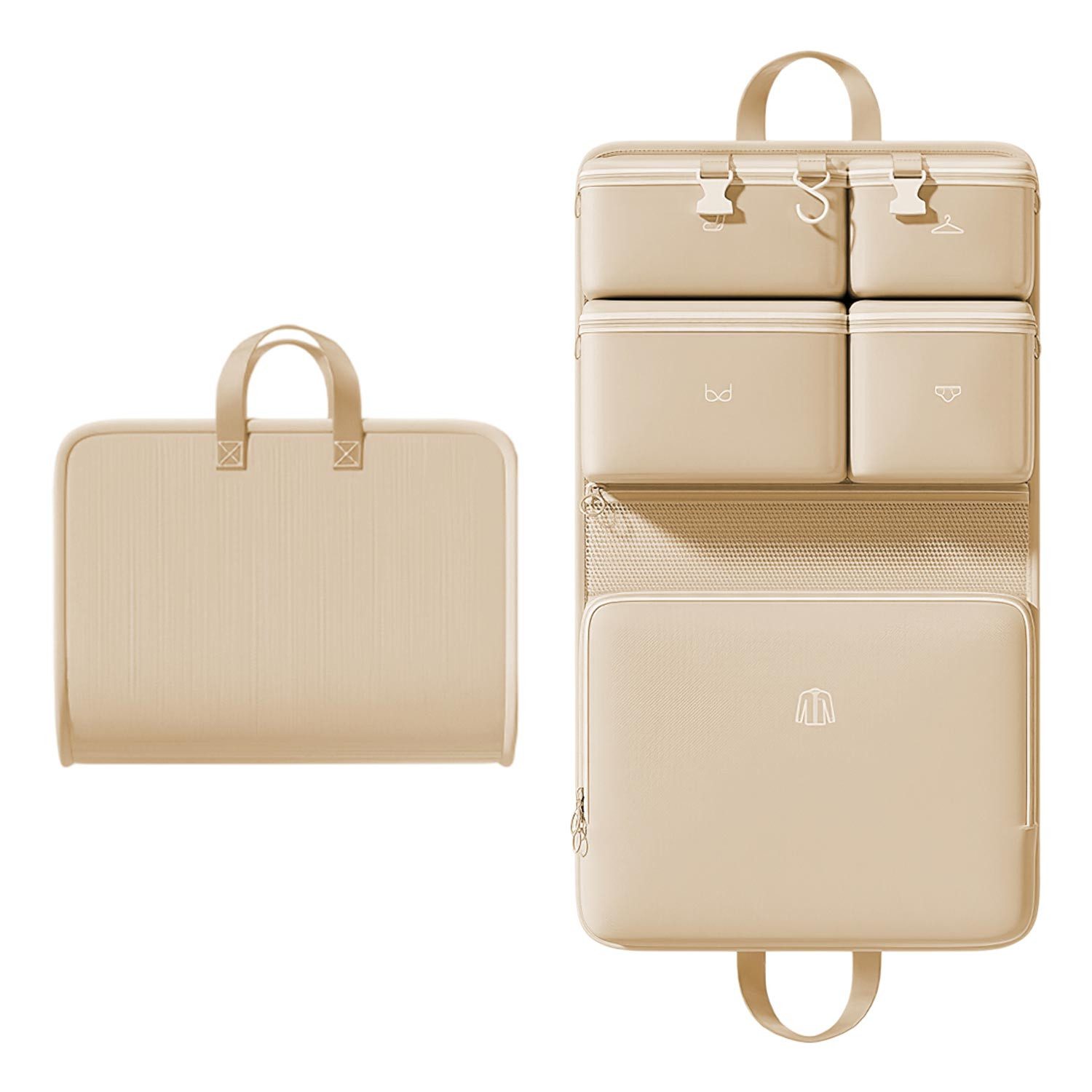 Refttenw Kofferorganizer Packtaschen Koffer Organizer Reise Kulturtasche zum Aufhängen Faltbar, für Reisen Kurzurlaub Geschäftsreisen Aufbewahrung