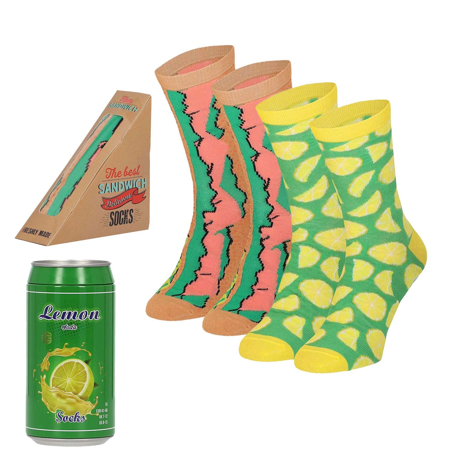 Apollo Socken Party Socken (2-Paar) originell verpackt, Doppelpack Socken-Menü, Geburtstag, Vatertag