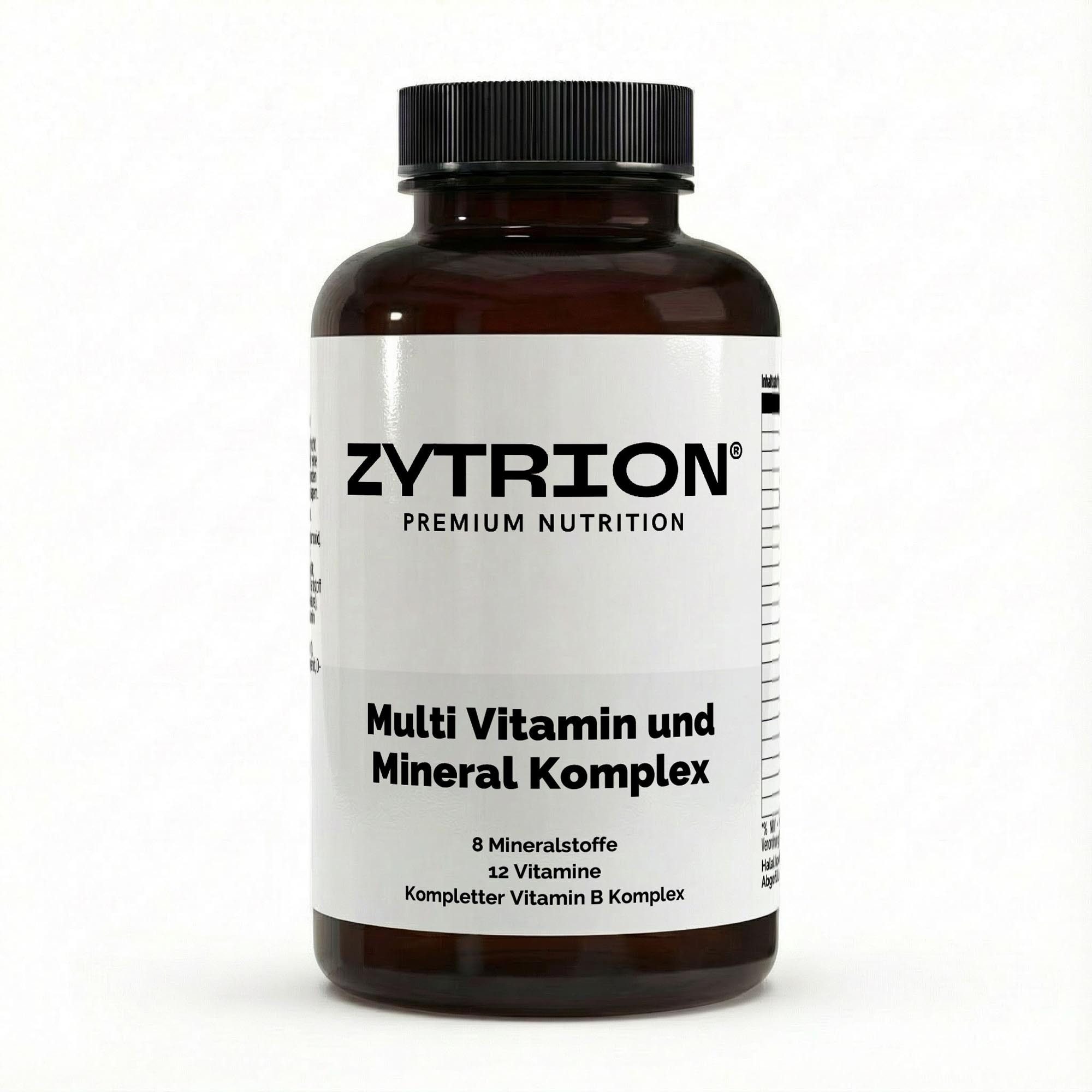 ZYTRION Multivitamin 12 Vitamine & Mineralstoffe, B-Komplex - 120 Stück Kapseln, 120 St., 172 g, Mit Vitaminen, Mineralstoffen und Spurenelementen