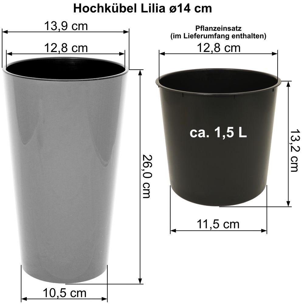 Heimwerkercenter Übertopf MePla - Hochkübel Lilia günstig online kaufen