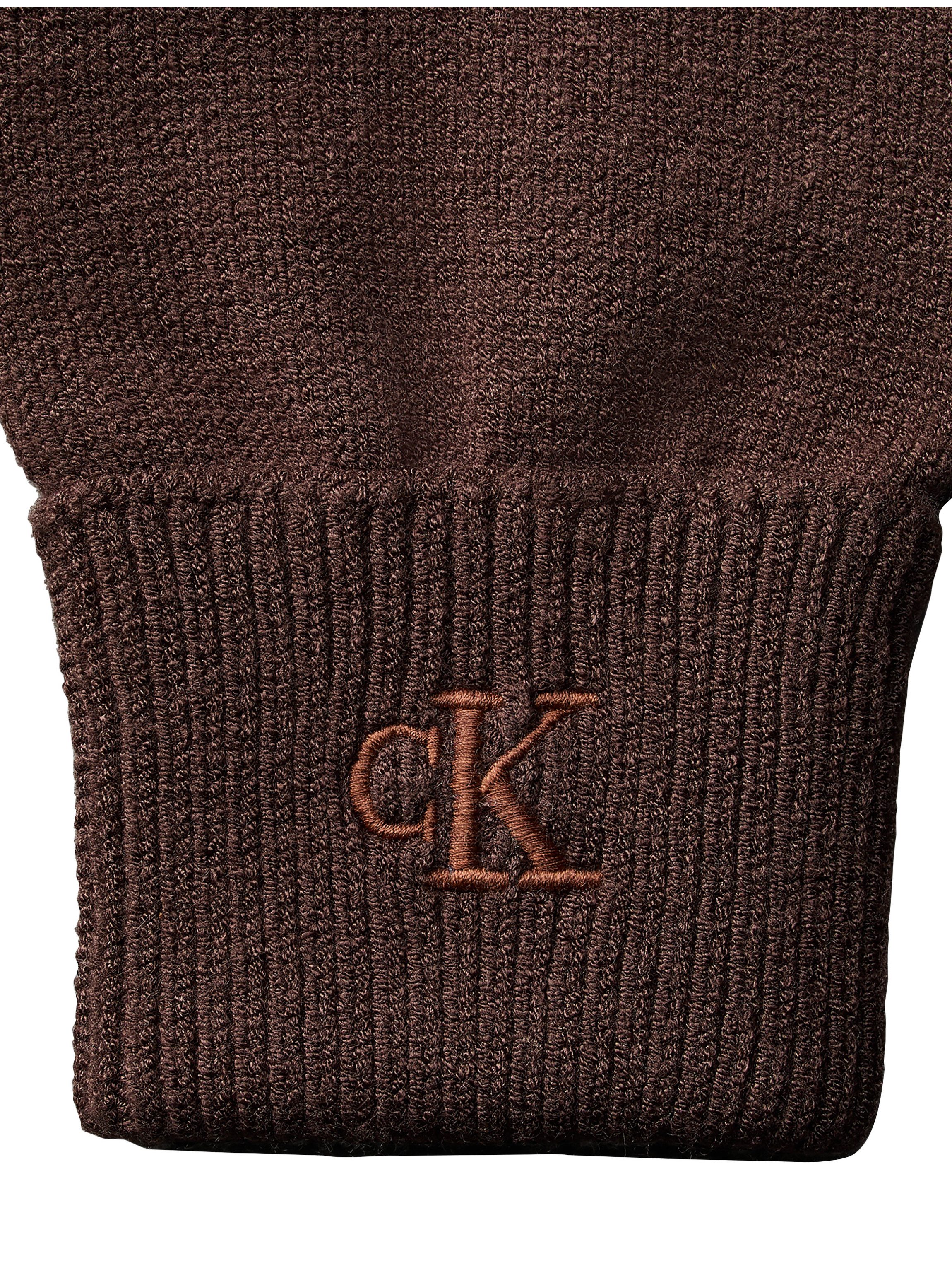 Calvin Klein Jeans Strickhandschuhe CK FINE RIB GLOVES Regular fit mit Markenlogo – Bild 3 von 3