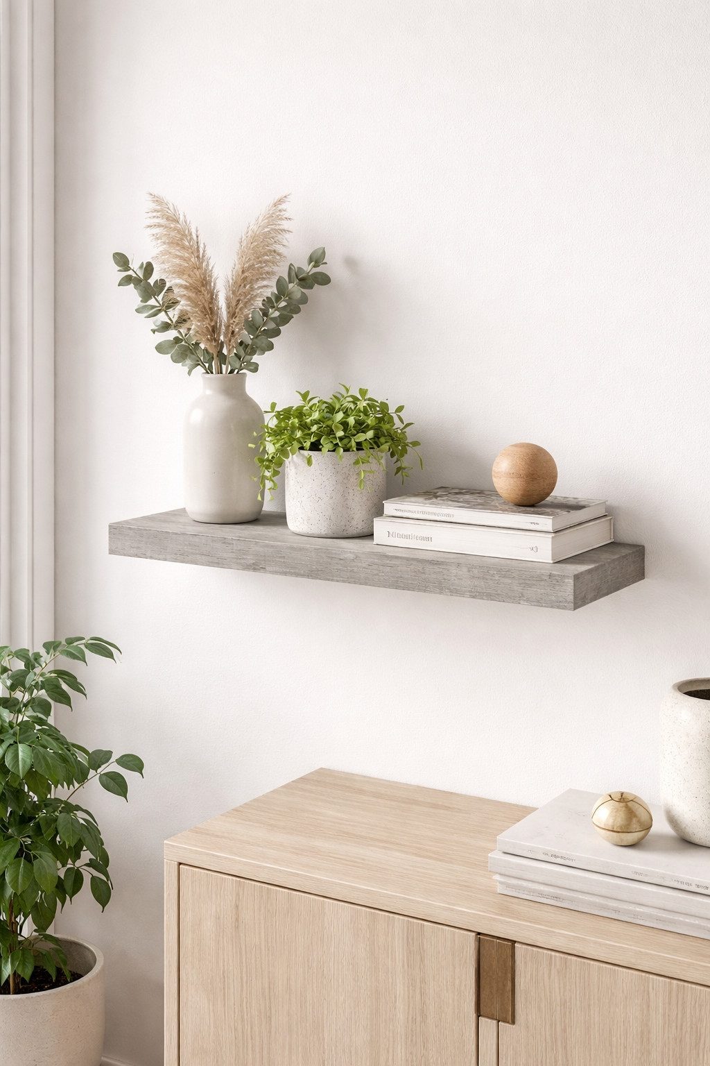 FURNARO Wandboard, in Beton-Optik B/H/T: 60x4x24 cm
