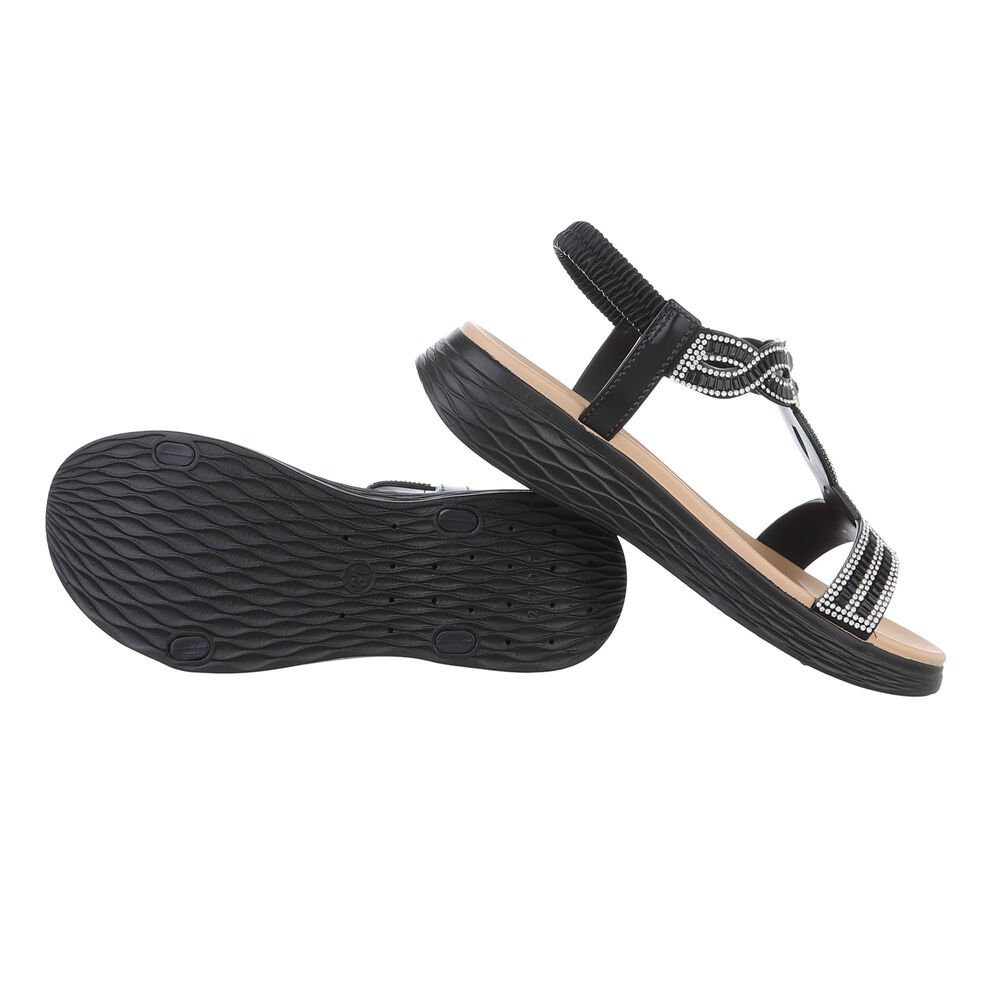Ital-Design Damen Freizeit Riemchensandalette Keilabsatz/Wedge Keilsandalet günstig online kaufen