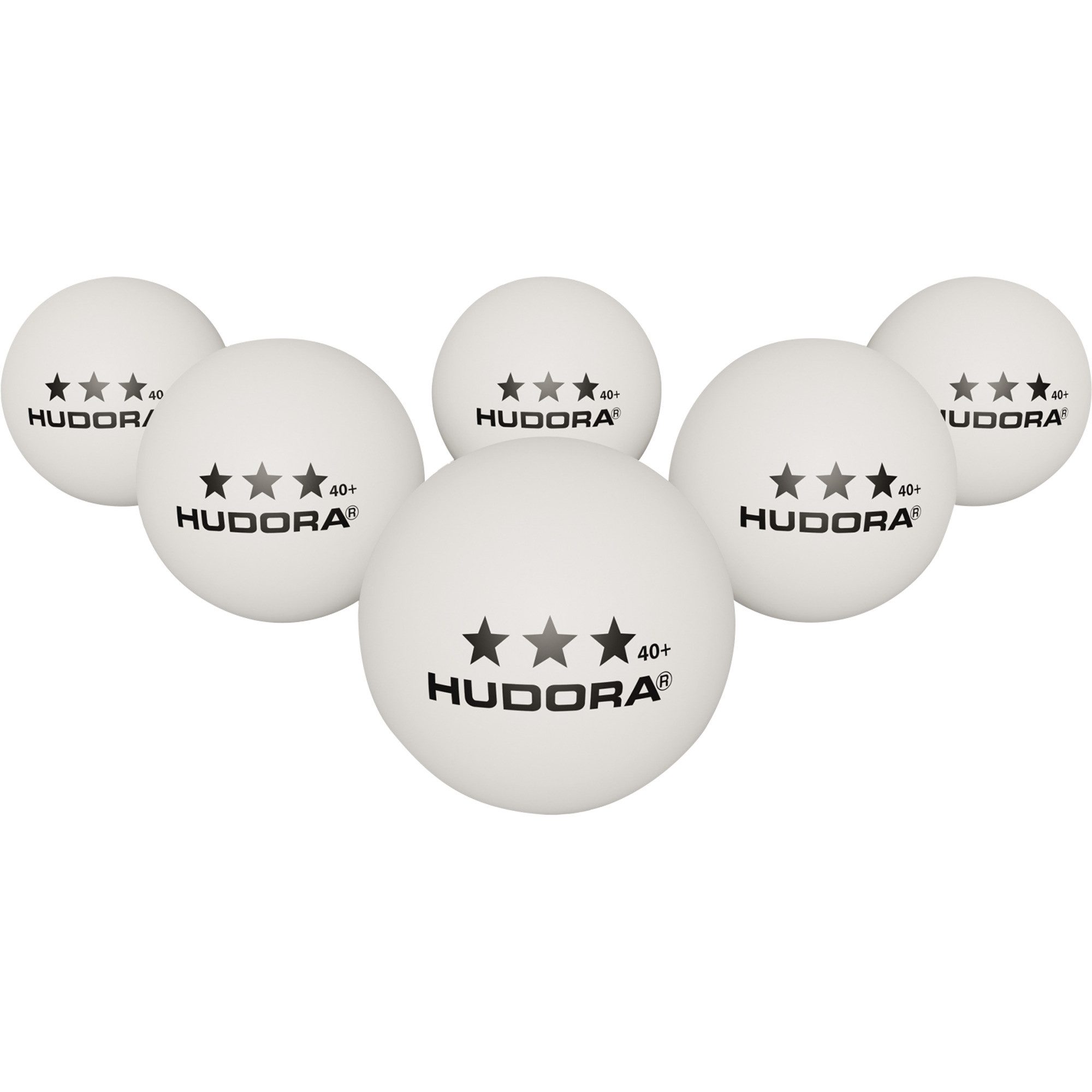 Hudora Tischtennisball HUDORA Tischtennisbälle 3-Stern, 6 Stück, Ball