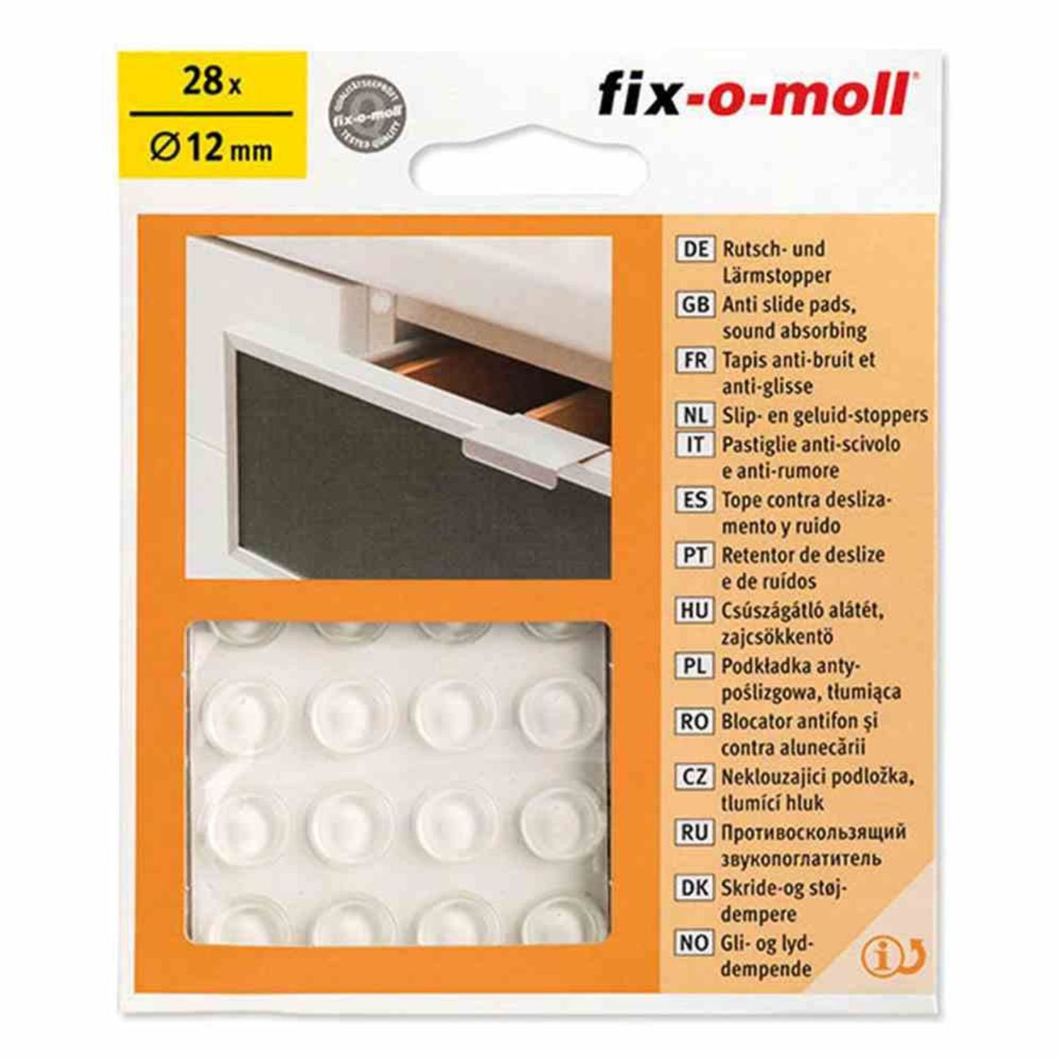 Fix-O-Moll Filzgleiter Rutschstopper transparent 12 mm, 28 Stück