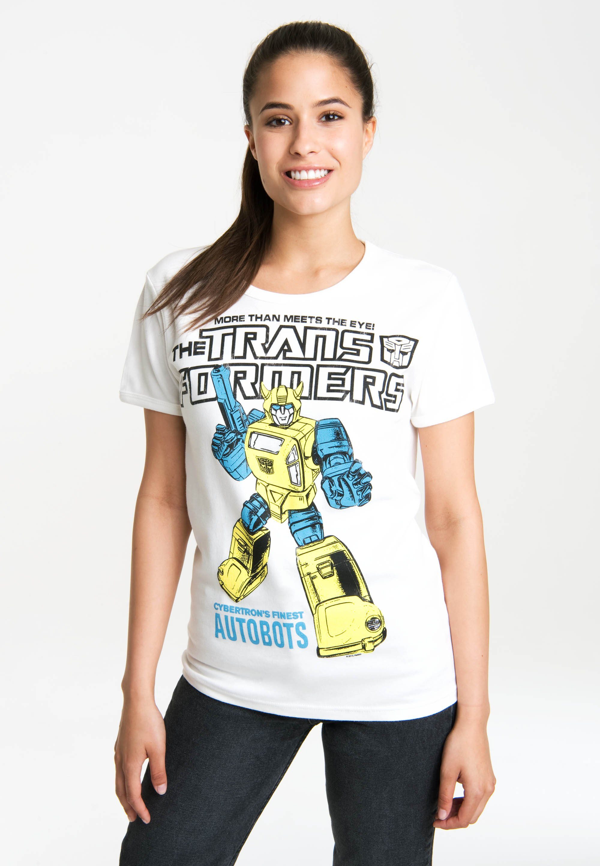 Damen Shirts LOGOSHIRT T-Shirt Bumblebee - Autobots mit lizenzierten Originaldesign