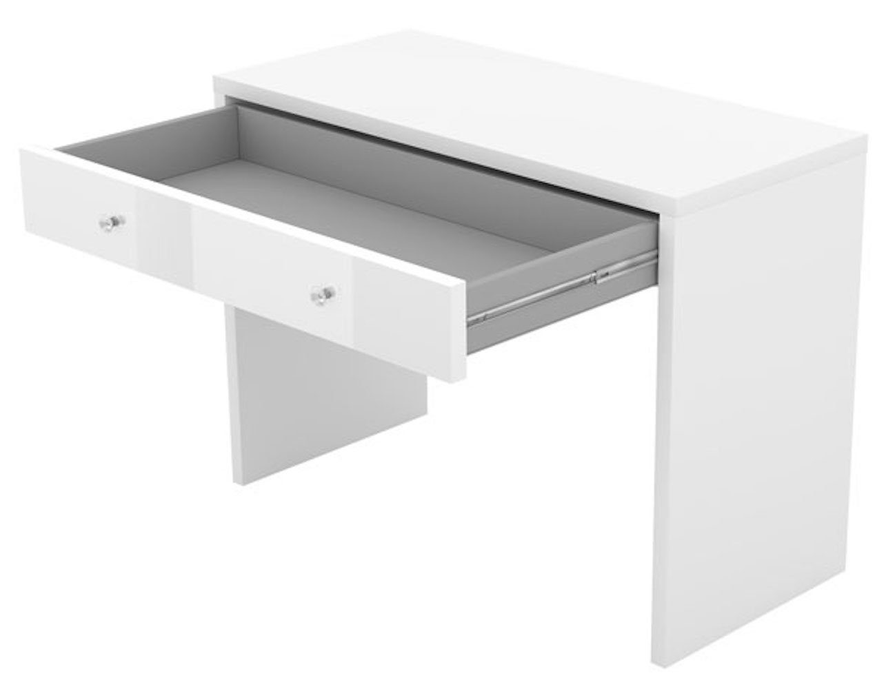 Helvetia Eckschreibtisch Irun (Irun), 110x50x78cm weiß Hochglanz mit Schublade