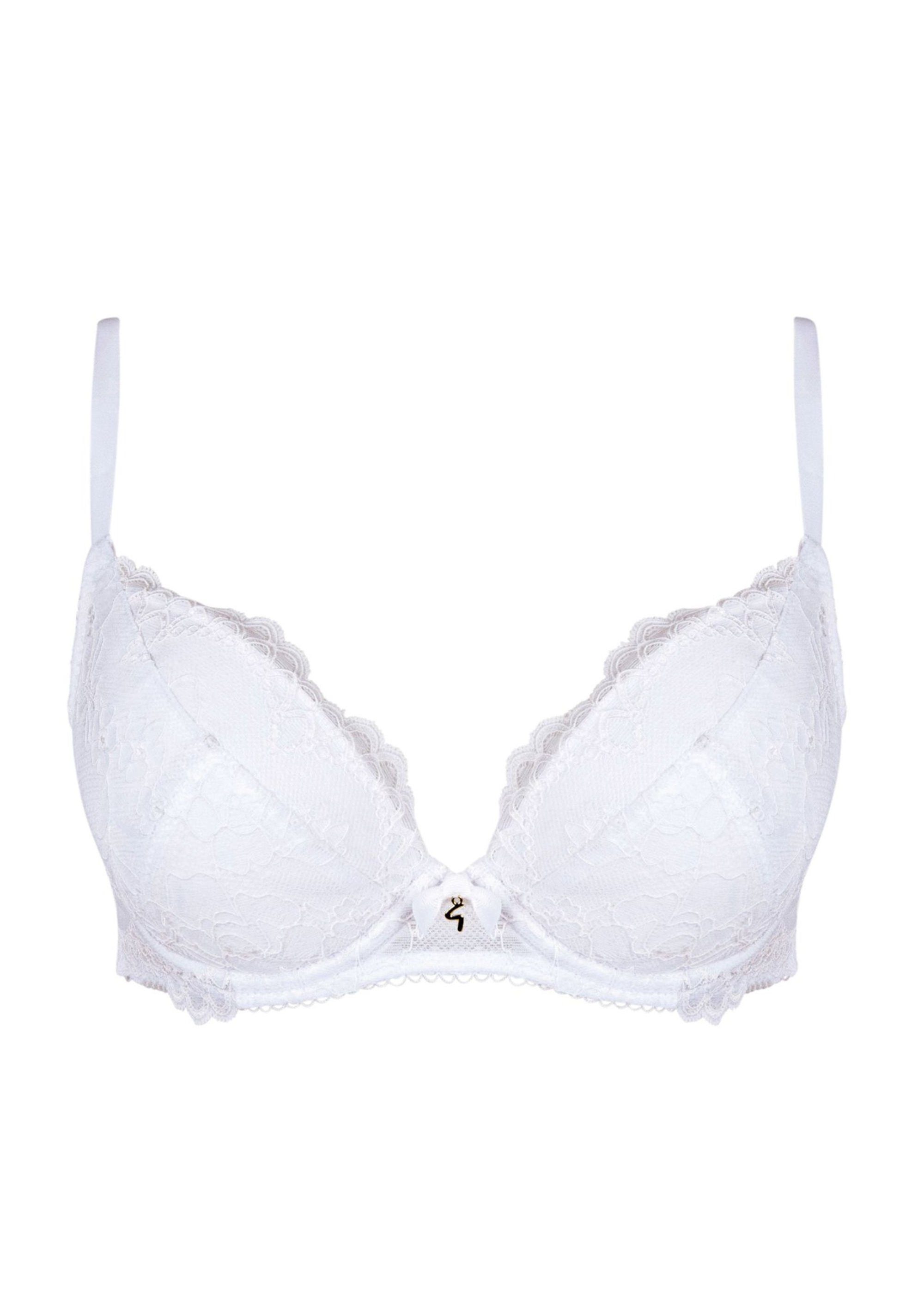 Gossard Dekolleté-BH Lace Push-Up BH White 70 H (Push-Up, Spitze/Netz)