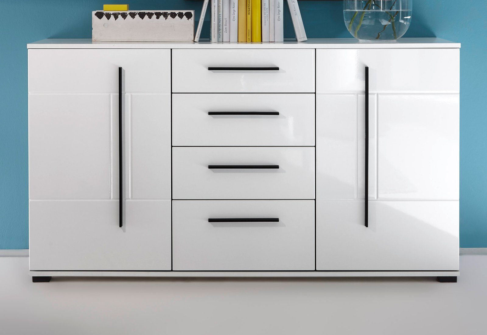 Furn.Design Sideboard Design-D (Kommode in weiß Hochglanz, 150 x 86 cm), mi günstig online kaufen