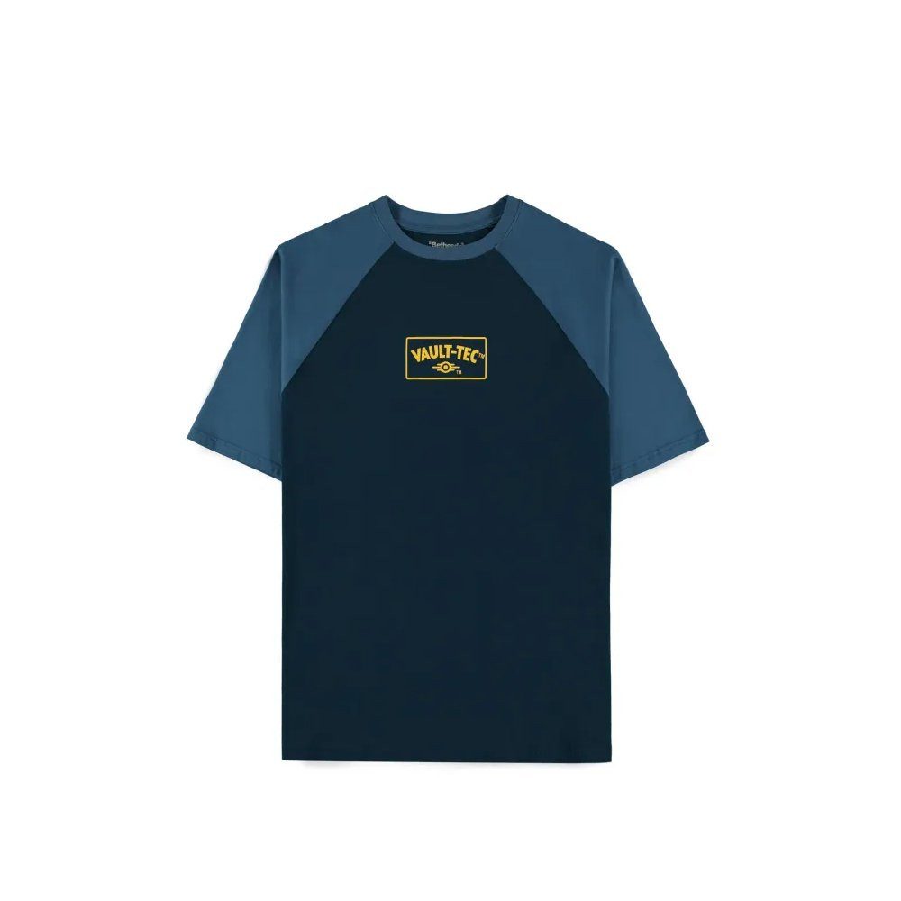 Fallout T-Shirt Vault Boy Blue Unisex Raglan T-Shirt
