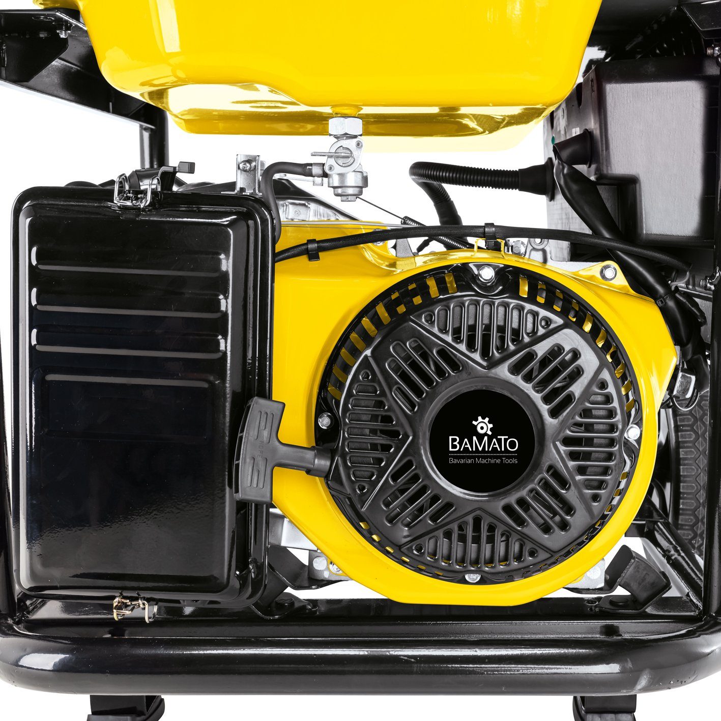 BAMATO Stromerzeuger BGE-5400, 5,4 in kW, (1-tlg), AVR Stromgenerator, Fahrwerk, Transportgriff, Kupferwicklung E-Start