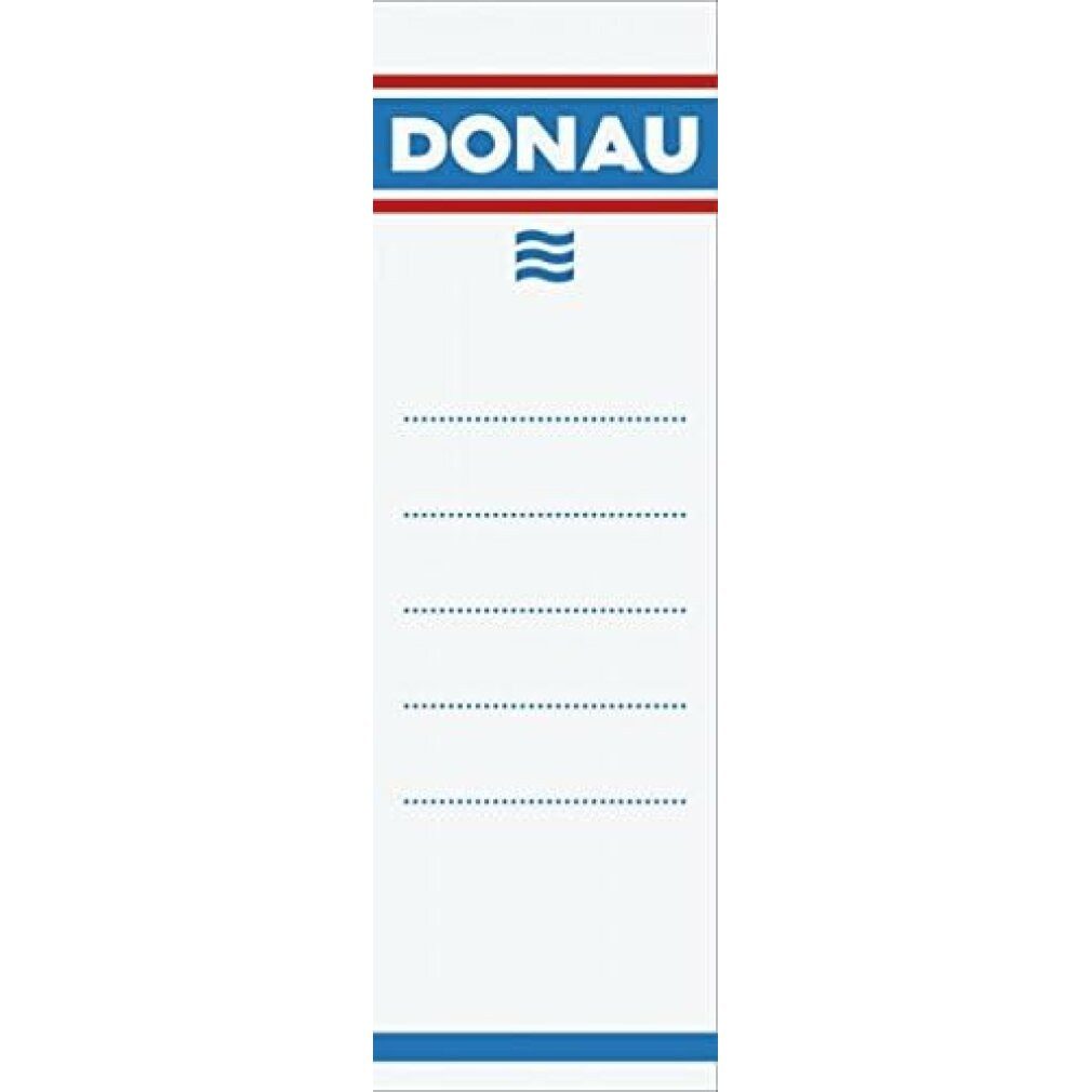 DONAU Aktenordner 20 Einsteck-Rückenschilder weiß für 7,5 cm Rückenbreite