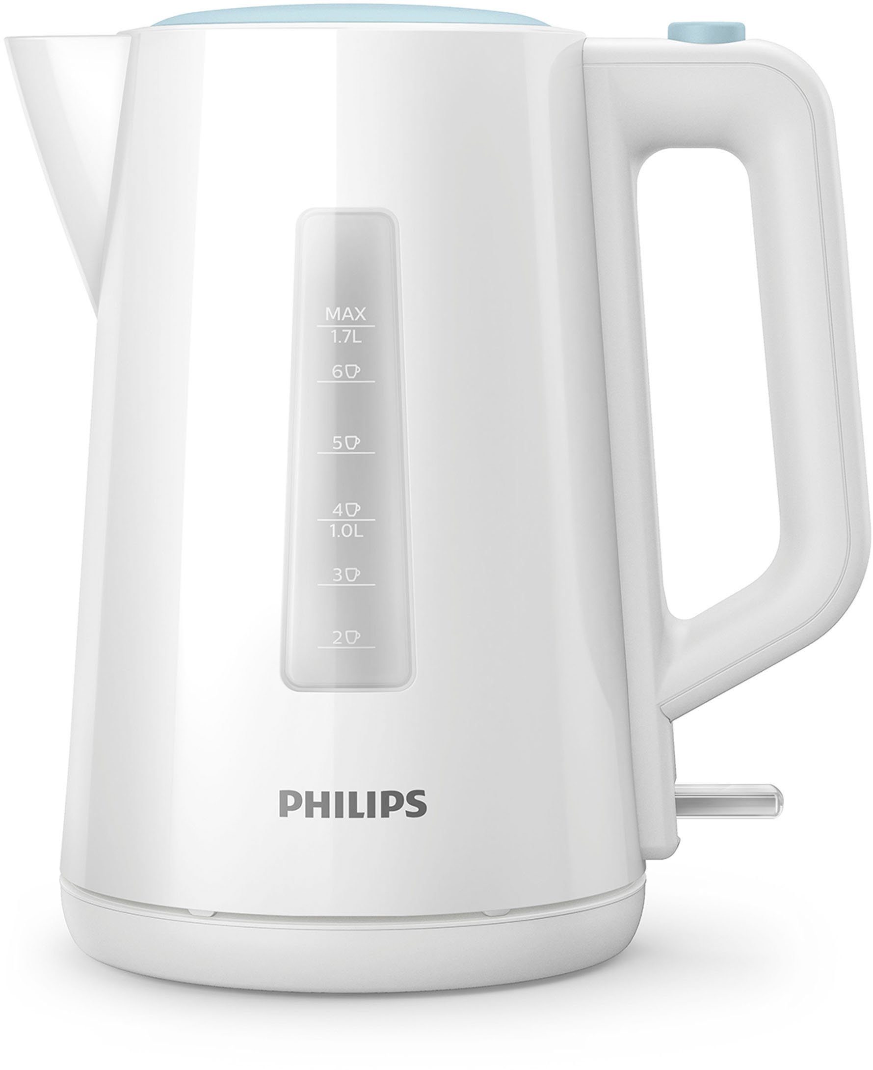 Philips Wasserkocher HD9318/00 Serie 3000, 1,7 l, 2200 W, Trockengehschutz