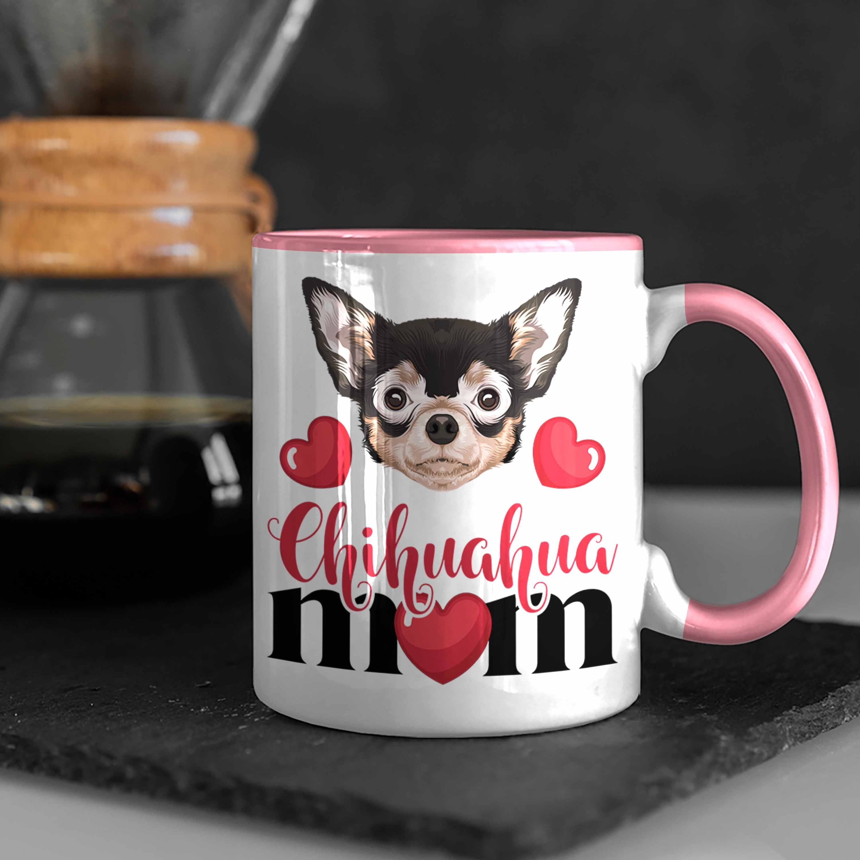 Trendation Tasse Chihuahua Rosa Lustiger Geschenk Mom Besitzer Geschenkide Mama Tasse Spruch