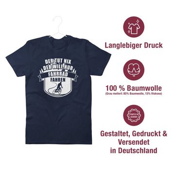 Shirtracer T-Shirt Der tut nix der will nur Fahrradfahren Sprüche Statement mit Spruch