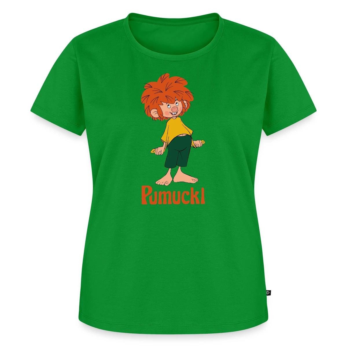 Spreadshirt T-Shirt Pumuckl Mit Frecher Pose Und Verschmitztem Lächeln Frau günstig online kaufen