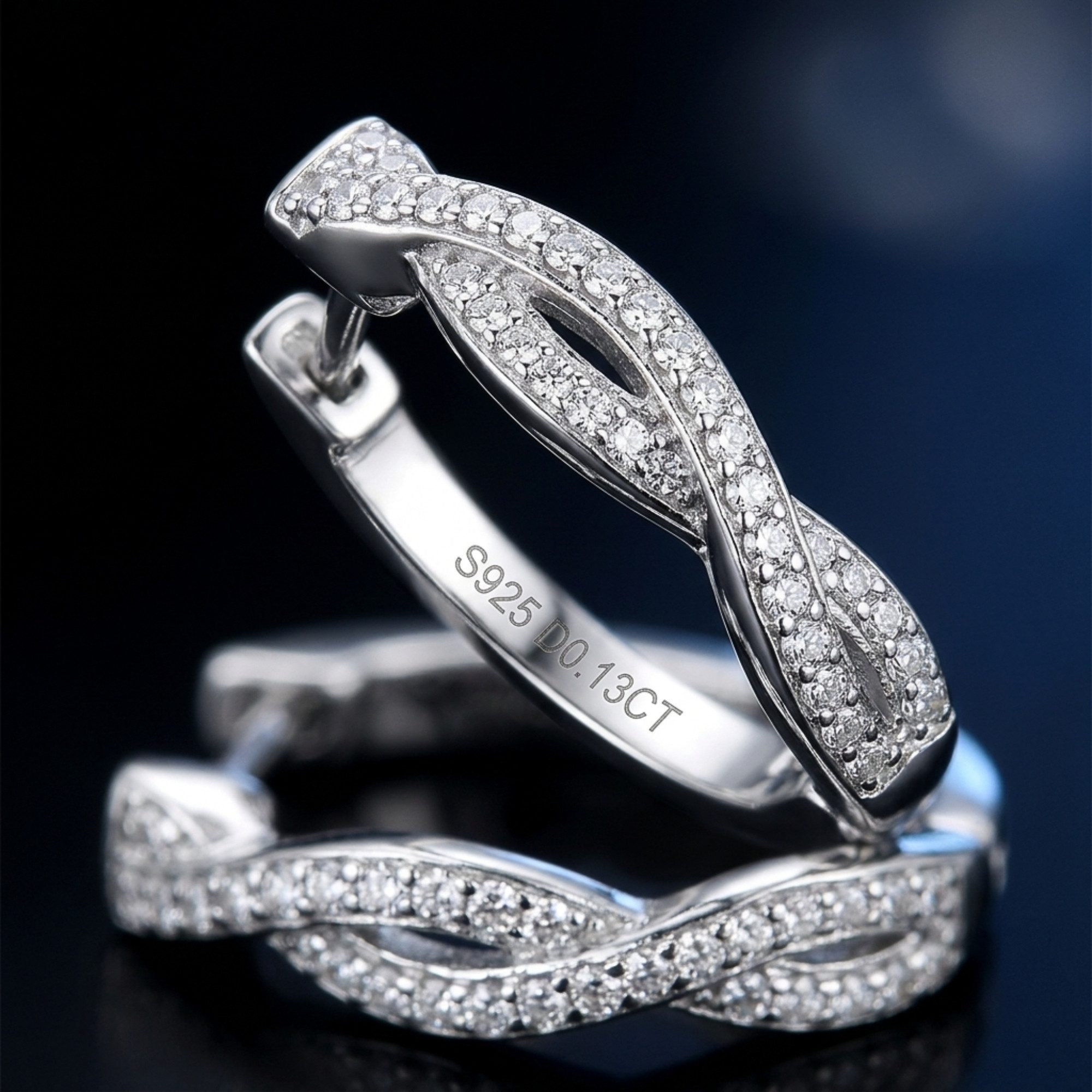 UNIQAL.de Paar Creolen Creolen Damen INFINIA – Moissanit Ohrringe aus 925 Sterling Silber (vergoldete Ausführung mit exklusiver Moissanit-Brillanz, inkl. Schmuckbox & Echtheitszertifikat), Premium-Qualität, hautverträgliche Materialien und langlebig