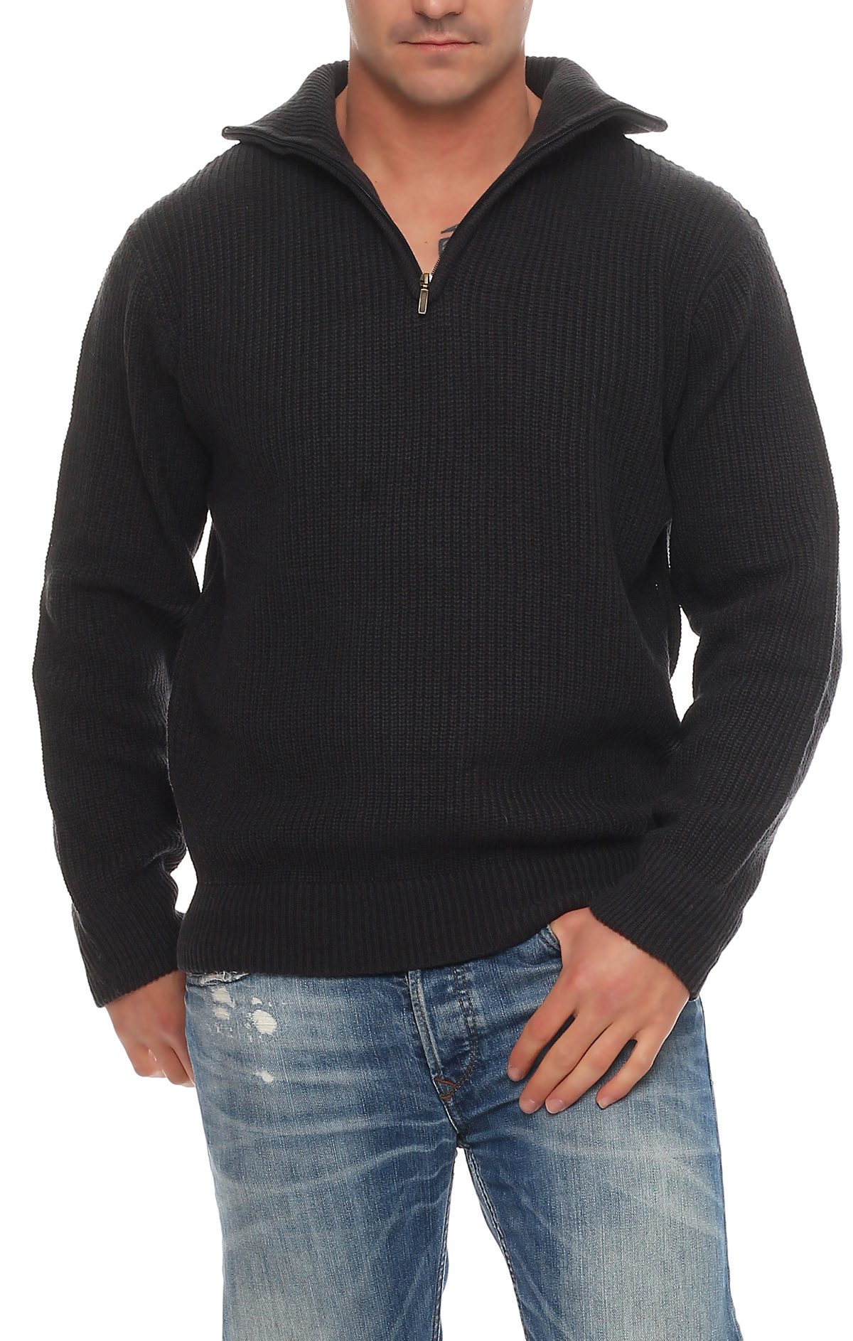 Cocain underwear Strickpullover Arbeitspullover Troyer warm günstig online kaufen