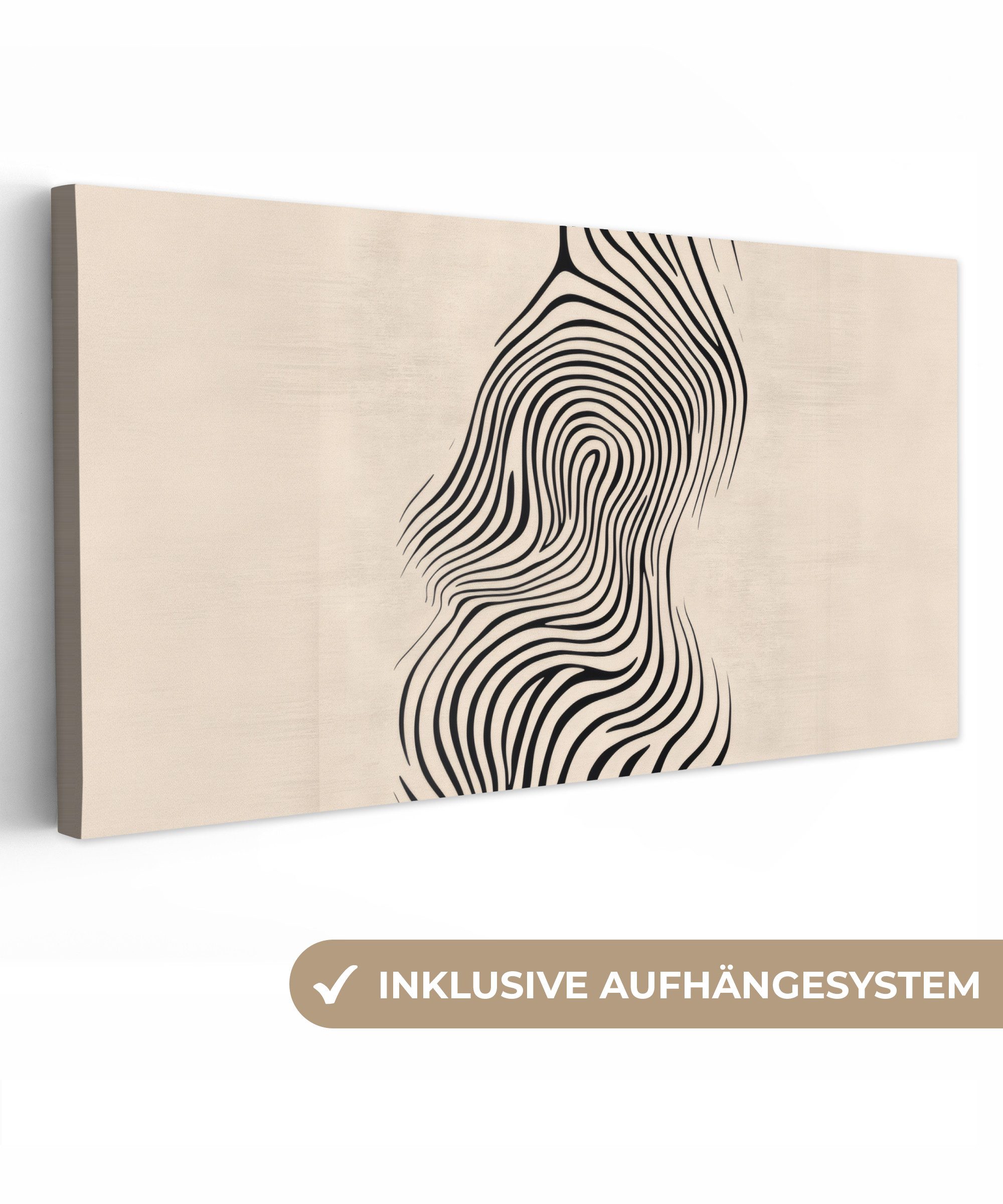 OneMillionCanvasses® Leinwandbild Panorama Linien - Abstrakt günstig online kaufen