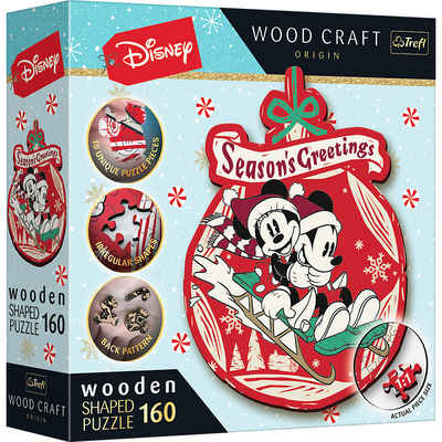 Trefl Puzzle 20192 Disney Mickey & Minnis Weihnachtsabenteuer, 160 Puzzleteile, Made in Europe