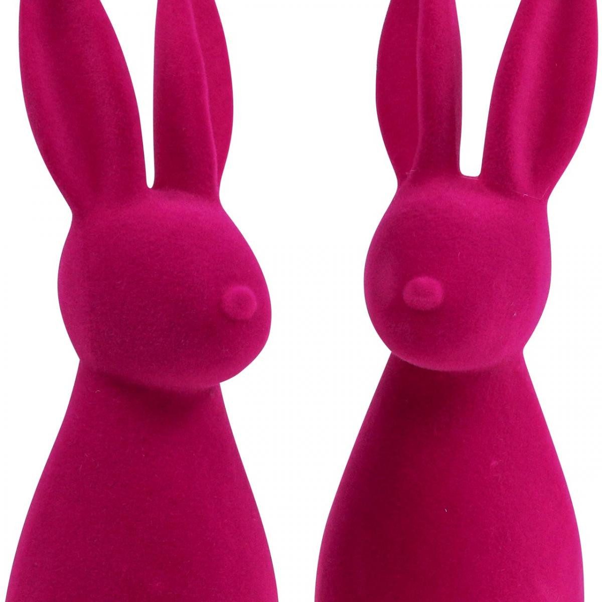 Viana Osterhase Eleganter Deko-Hase mit samtiger Oberfläche für stilvolle, 2 Stück