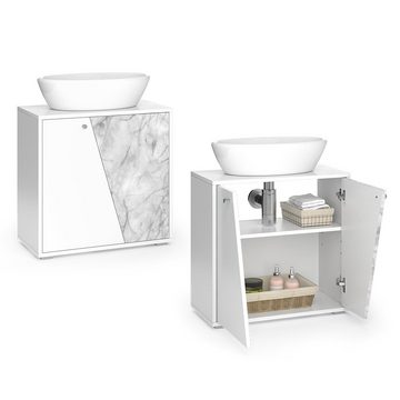 Vicco Waschbeckenunterschrank Waschtischunterschrank Badschrank IRIDA 60x59 cm Weiß
