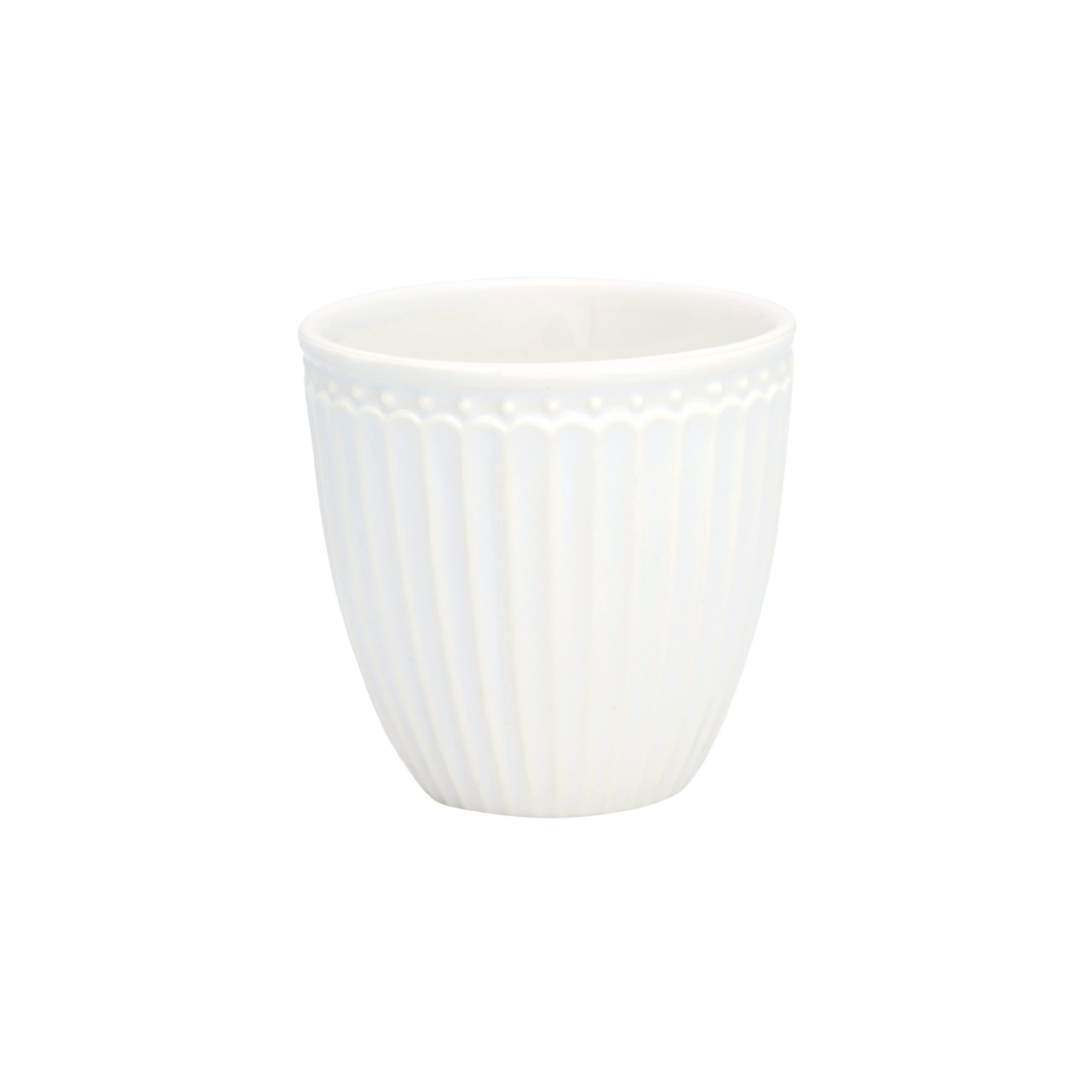 Greengate Espressotasse GreenGate Mini Latte Cup Alice Weiß
