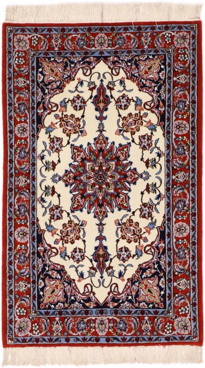 Orientteppich Isfahan Seidenkette 71x114 Handgeknüpfter Orientteppich, Nain Trading, rechteckig, Höhe: 6 mm