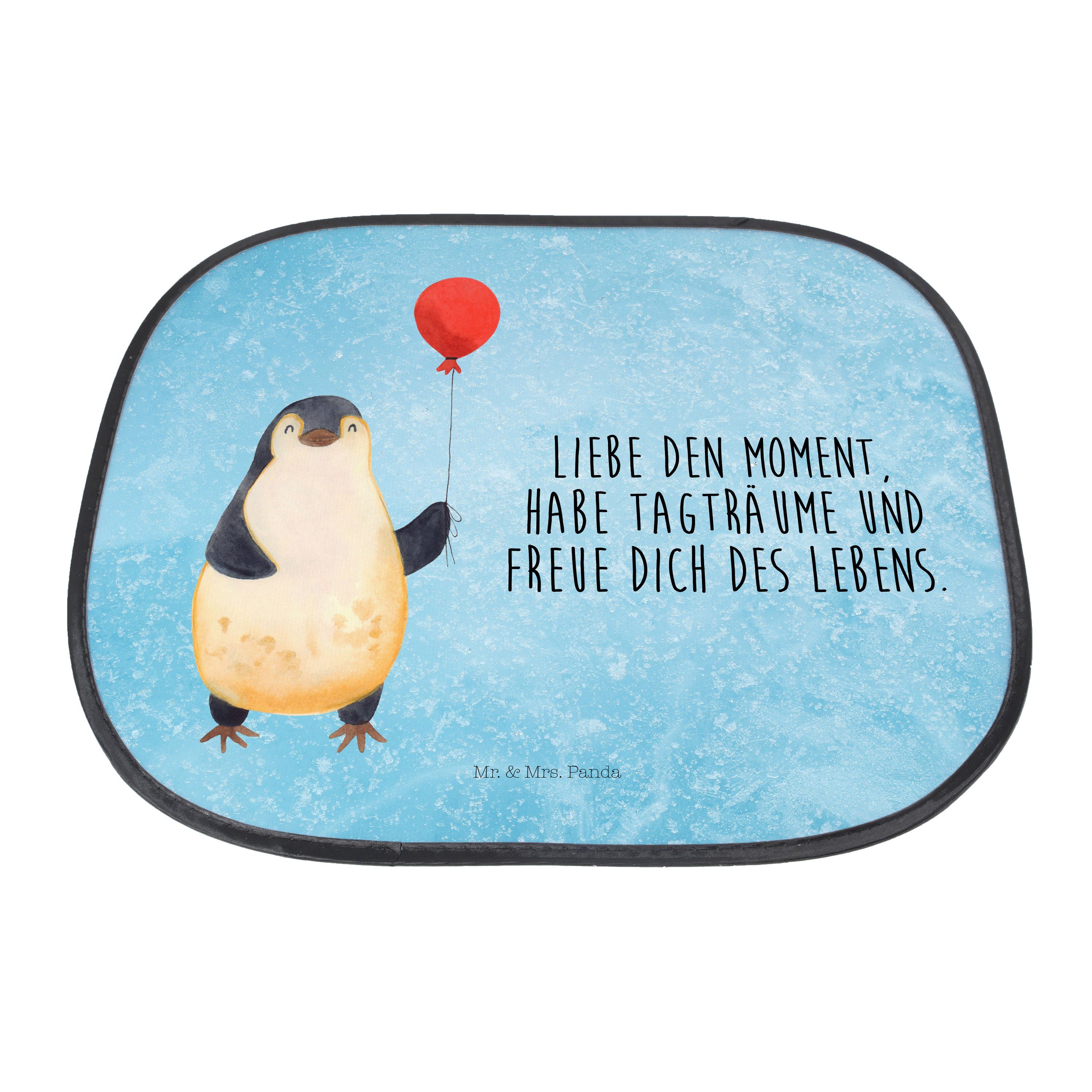 Sonnenschutz Pinguin Luftballon - Eisblau - Mrs. Mr. Baby, Panda, Glück, Seidenmatt Sonnenschutz & So, Geschenk