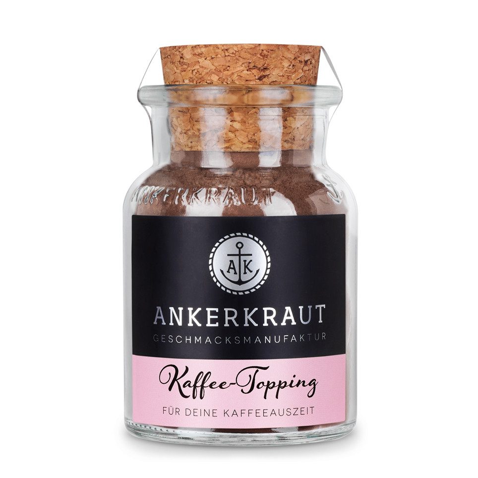 Ankerkraut Gewürz Kaffee-Topping, Kaffee-Topping, 85g im Korkenglas