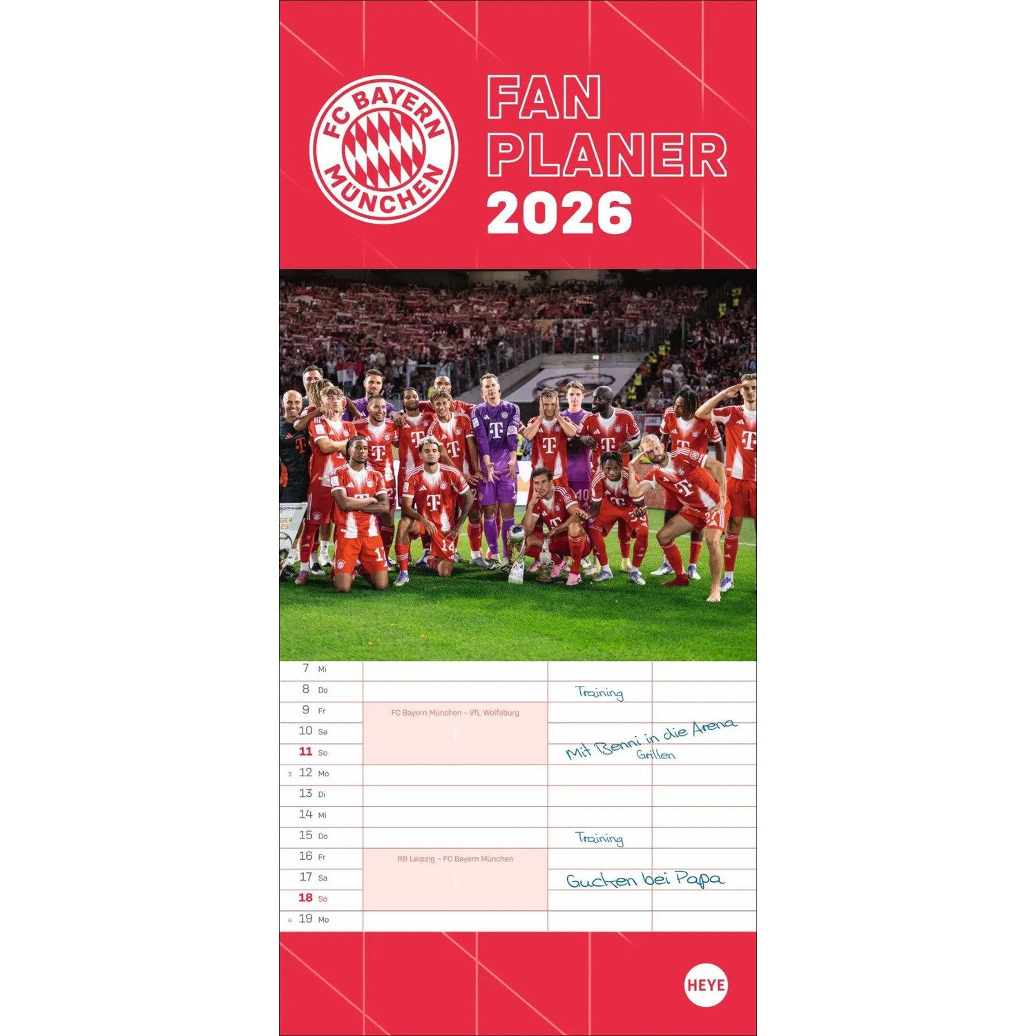 HEYE Wandkalender FC Bayern München Fanplaner 2026