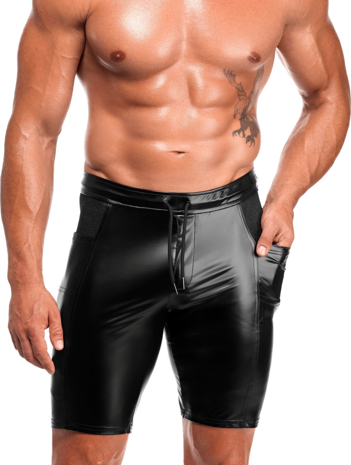 Noir Handmade Men Boxershorts Herren-Shorts in schwarz - S