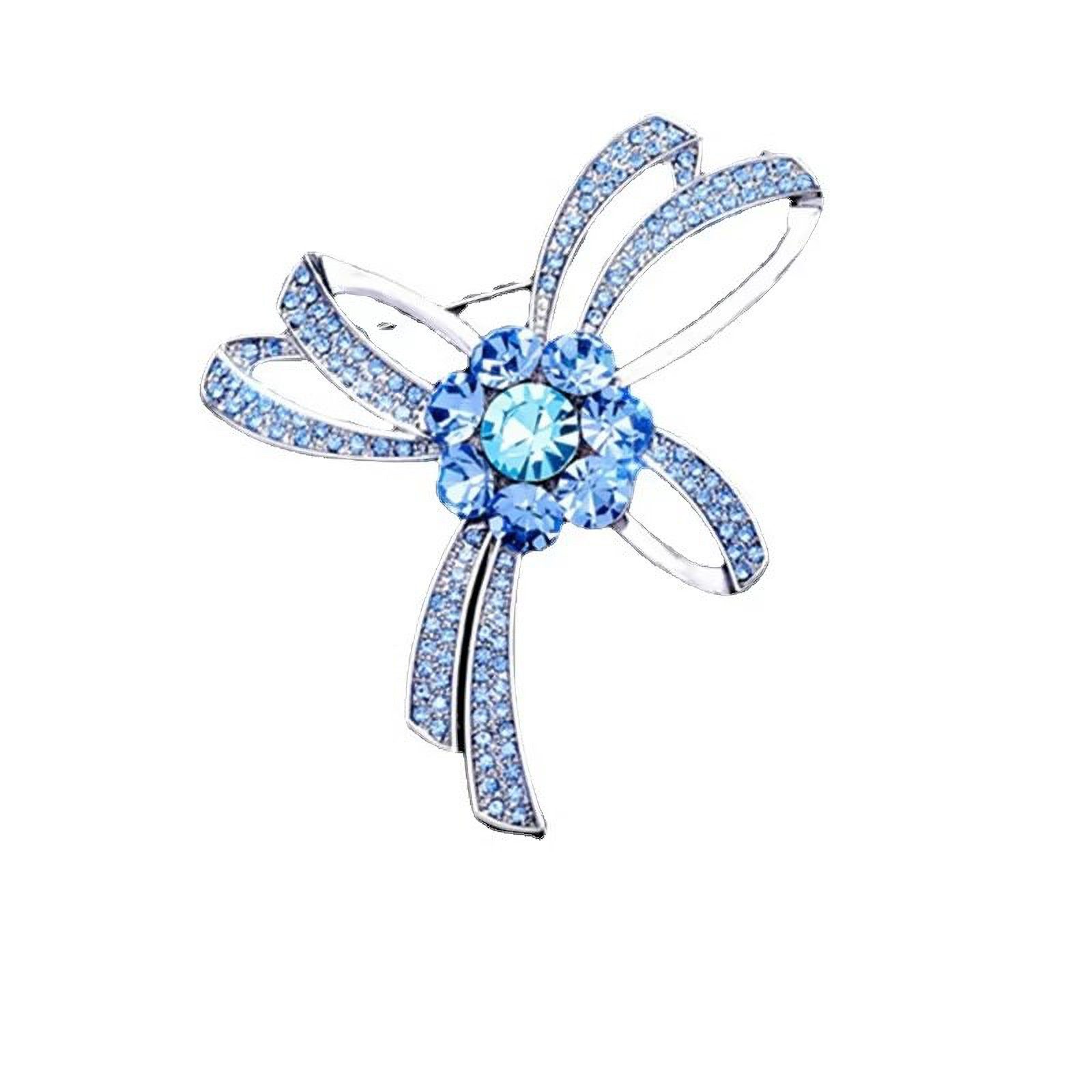 MayTree Brosche "blaue Schleife", mit Strass-Steinen blau (Stück, 1-tlg), M günstig online kaufen