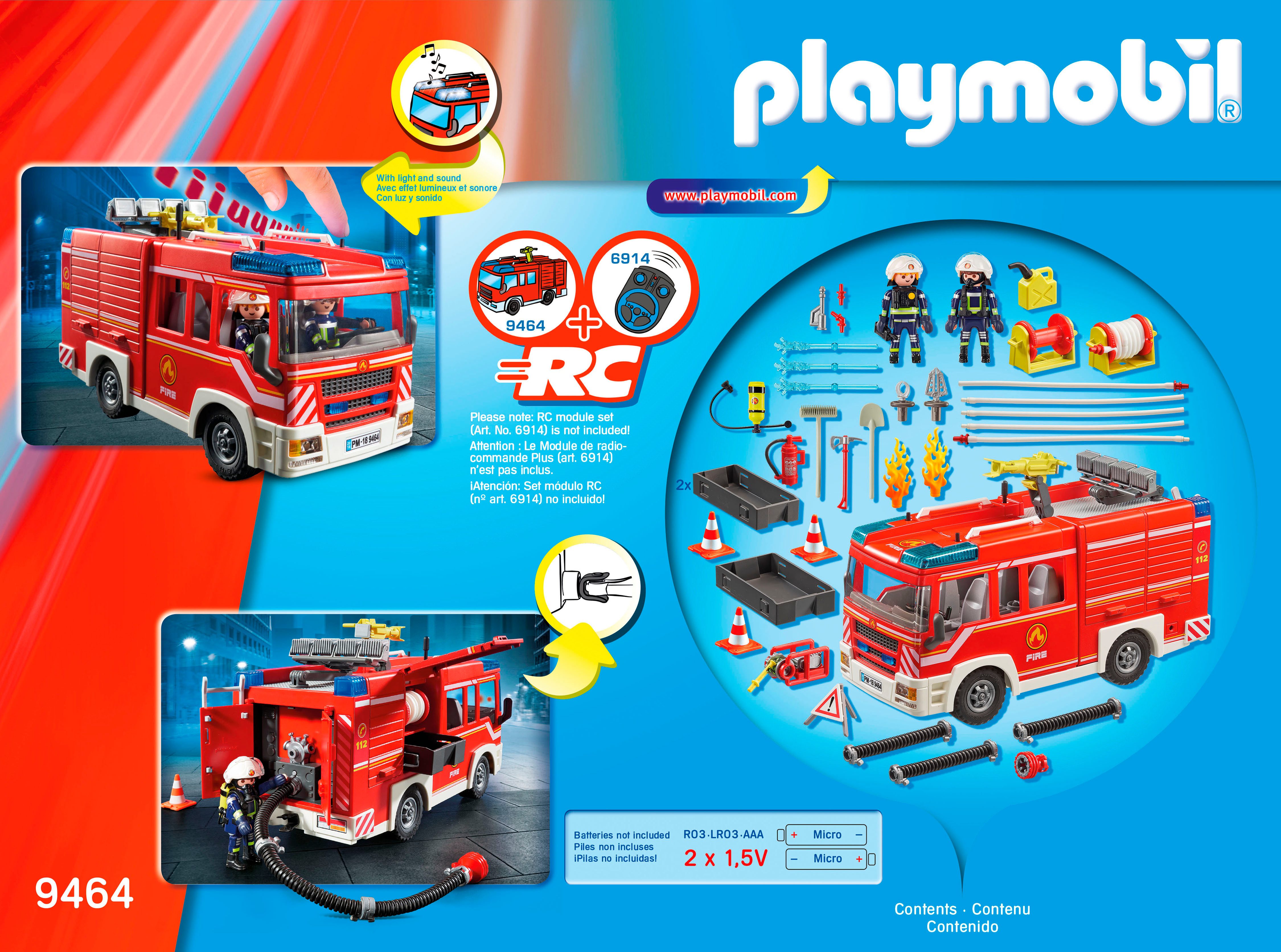 Playmobil® Feuerwehr-Rüstfahrzeug (9464), My Action Heroes Konstruktions-Spielset, Made in Germany