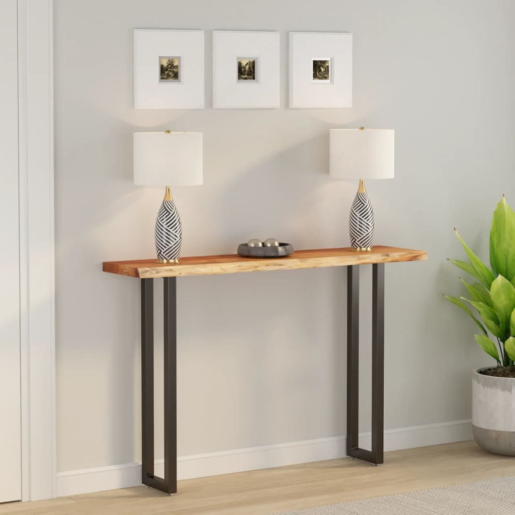 vidaXL Tischplatte Tischplatte 140x30x2,5 cm Rechteckig Akazienholz Naturkante Beistellti