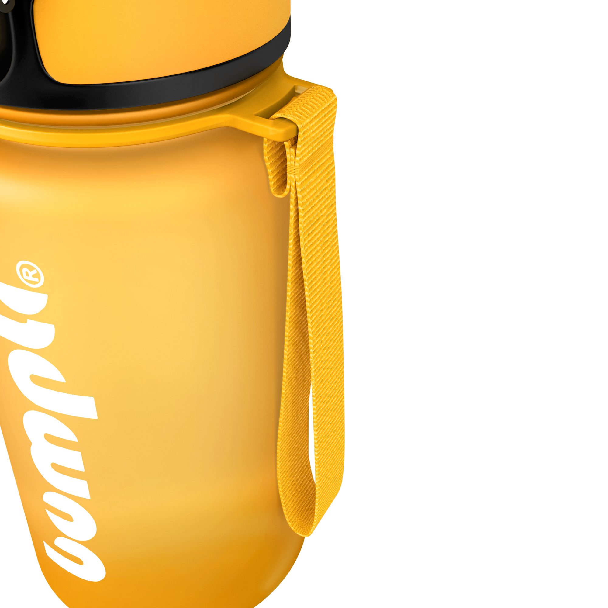 Kinder Trinkflasche Wasserflasche, Handschlaufe 350ml auslaufsicher, Sportflasche, Trinkflasche Orange BPA-frei, 1-Klick-Verschluss & (softTouch) bumpli®