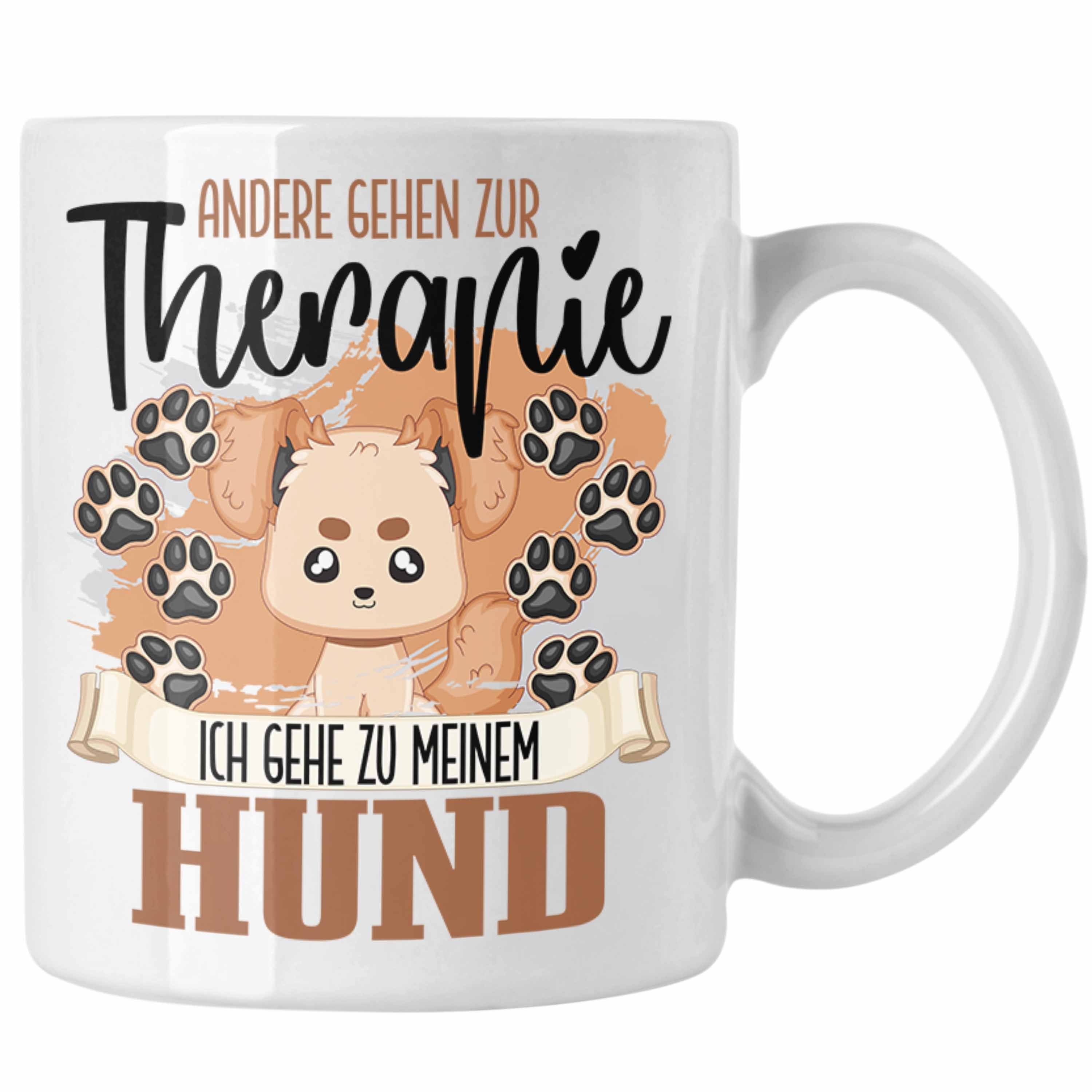 Tasse Tasse Hunde Weiss - Geschenk Hund Therapie Trendation für Papa Trendation Mama Besitzer
