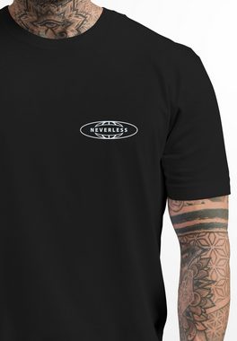 Neverless Print-Shirt Herren T-Shirt Backprint Schmetterling Butterfly Grafik Printshirt mit Print