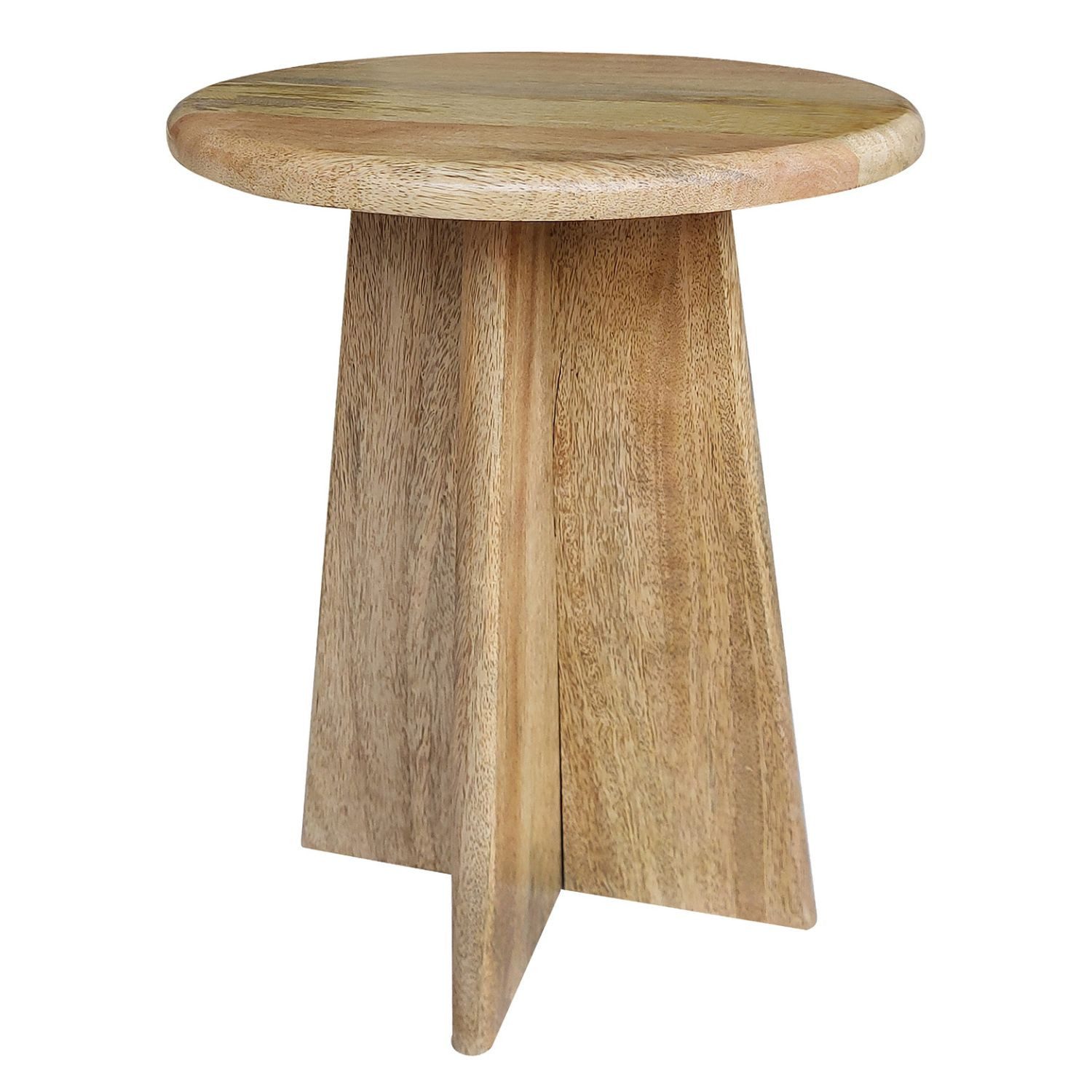 Marrakesch Orient & Mediterran Interior Beistelltisch Beistelltisch Caissa rund Mangoholz H 45cm × Ø 37cm, Skandi Design (1-St), Handarbeit