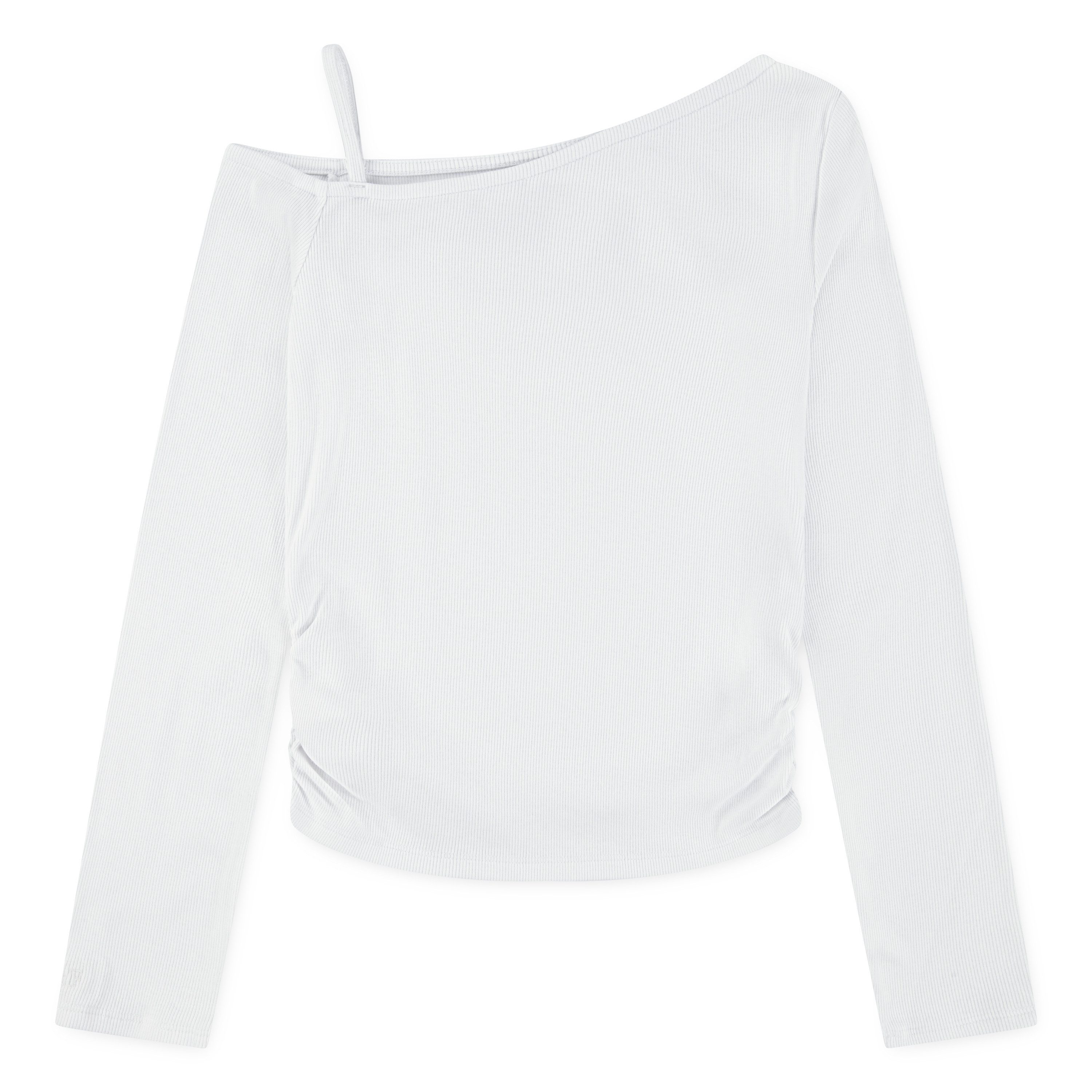 Abercrombie Kids Langarmshirt Feinripp, asymmetrischer Ausschnitt