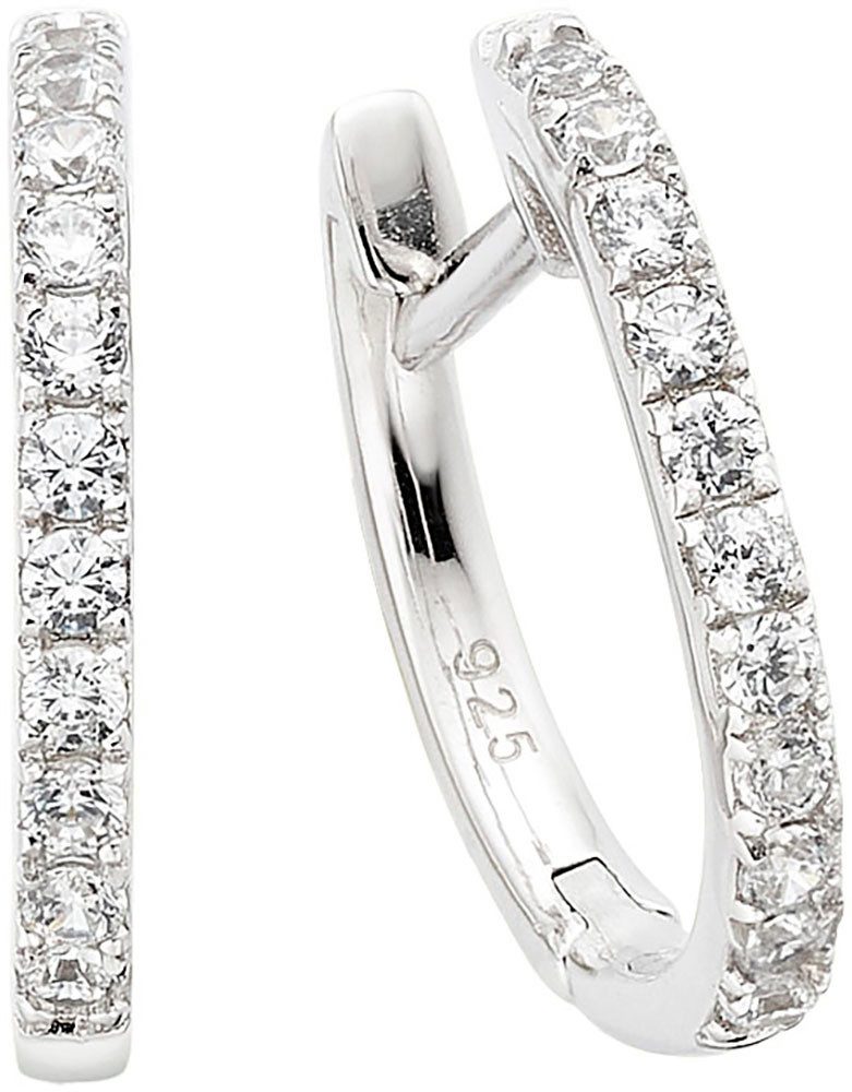 Aniston JEWELRY & WATCHES Paar Creolen Schmuck Geschenk Ohrschmuck Ohrringe, mit Zirkonia (synth)