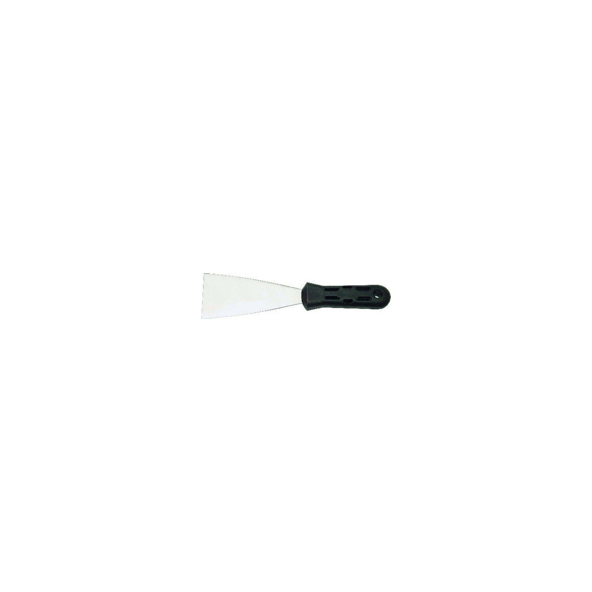 HAROMAC Flexspachtel Malerspachtel B.60mm VA rostfrei m.flachovalem schwarzem Ku.-Heft best