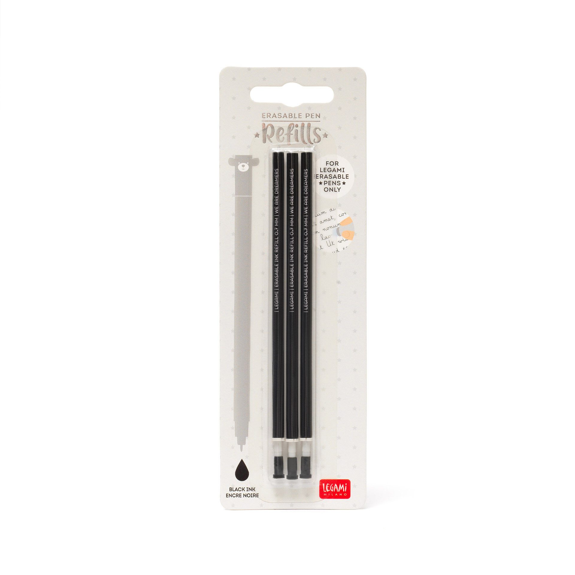 Legami Gelschreiber LEGAMI Gel Stift KITTY Kätzchen mit 3er Refill Schreibfarbe schwarz